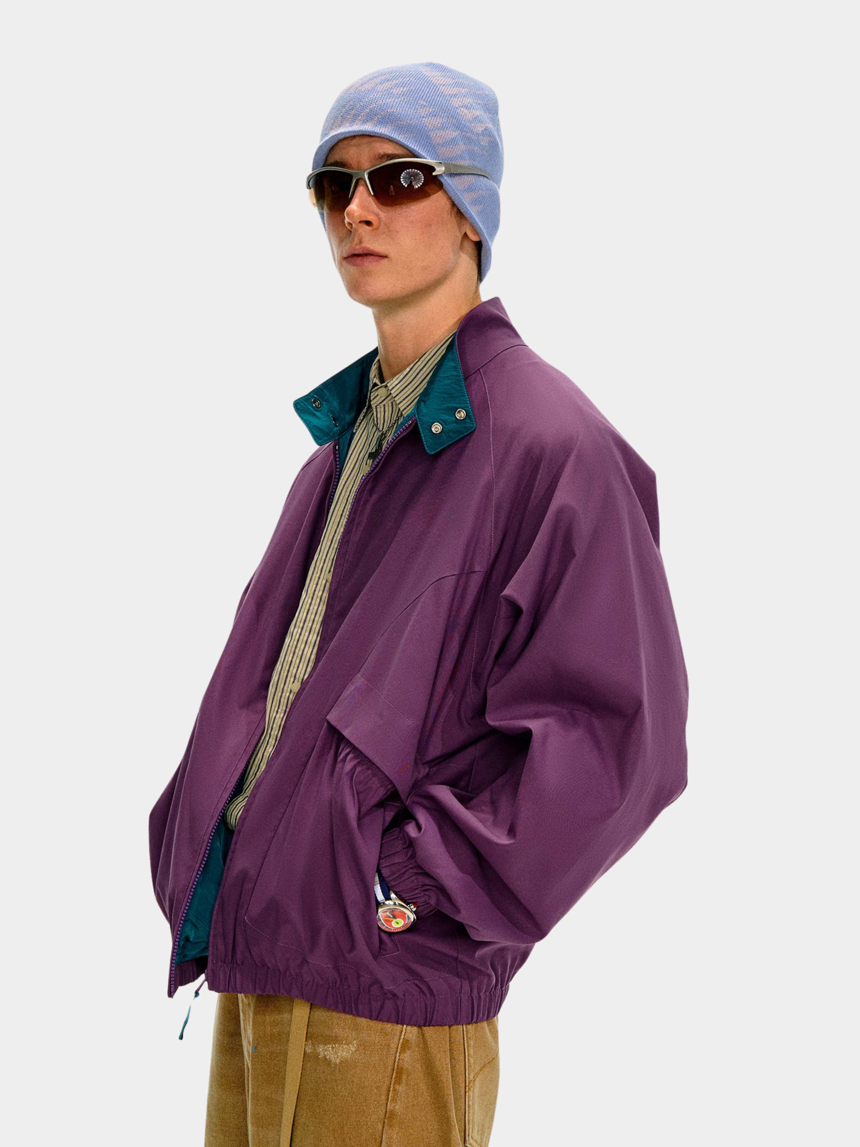 Firewhisper - Unisex Colorblock Stand-Collar Harrington Jacket