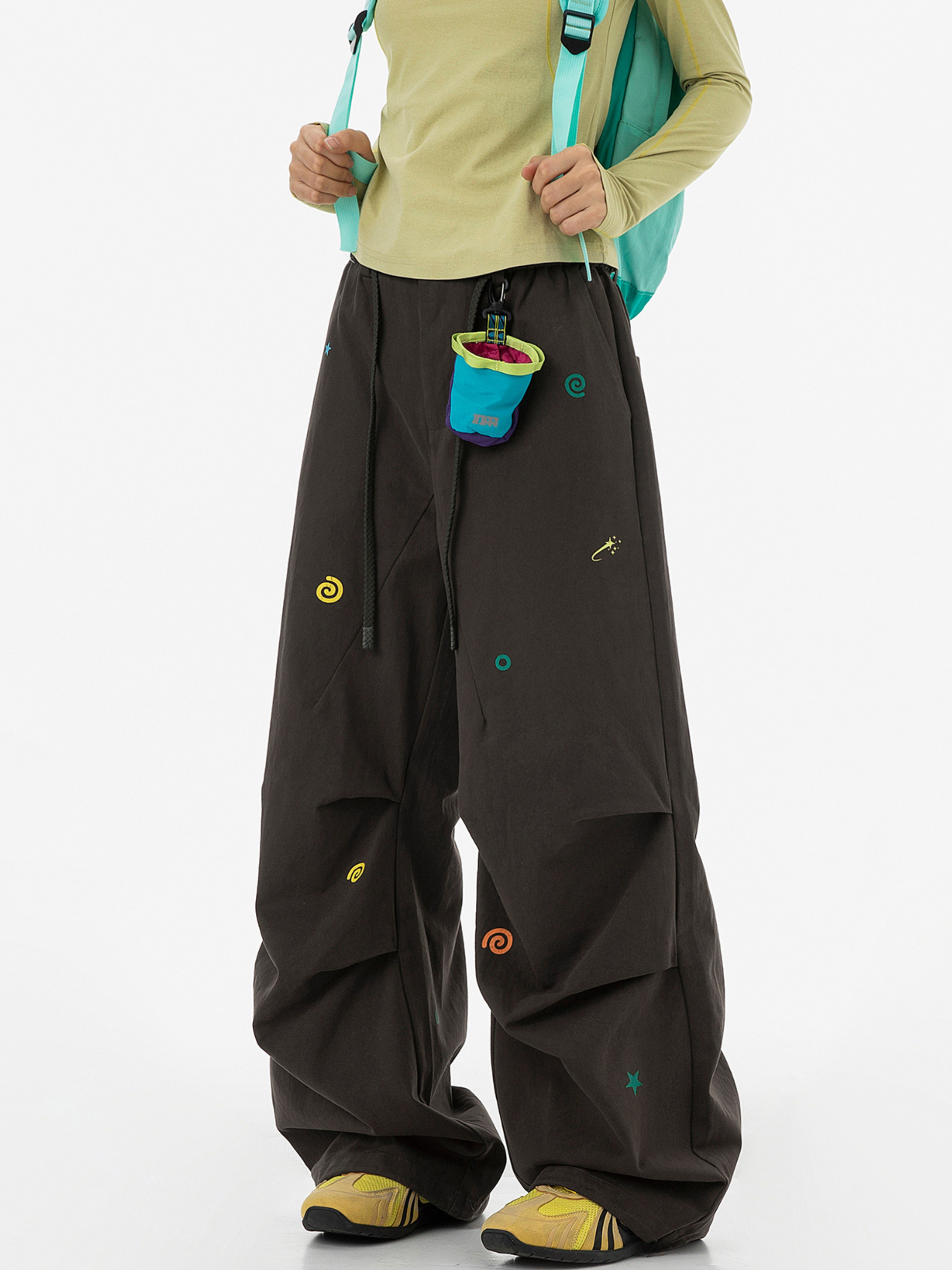 FrostTop - Women's Pure Cotton Straight-Leg Curved Pleat Paratrooper Pants