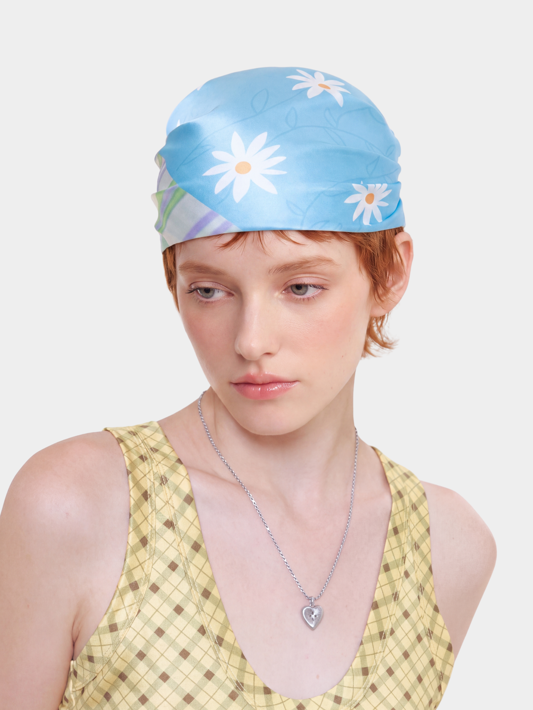 DaisyPale - Daisy Stripe Double-Sided Square Scarf