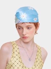 DaisyPale - Daisy Stripe Double-Sided Square Scarf