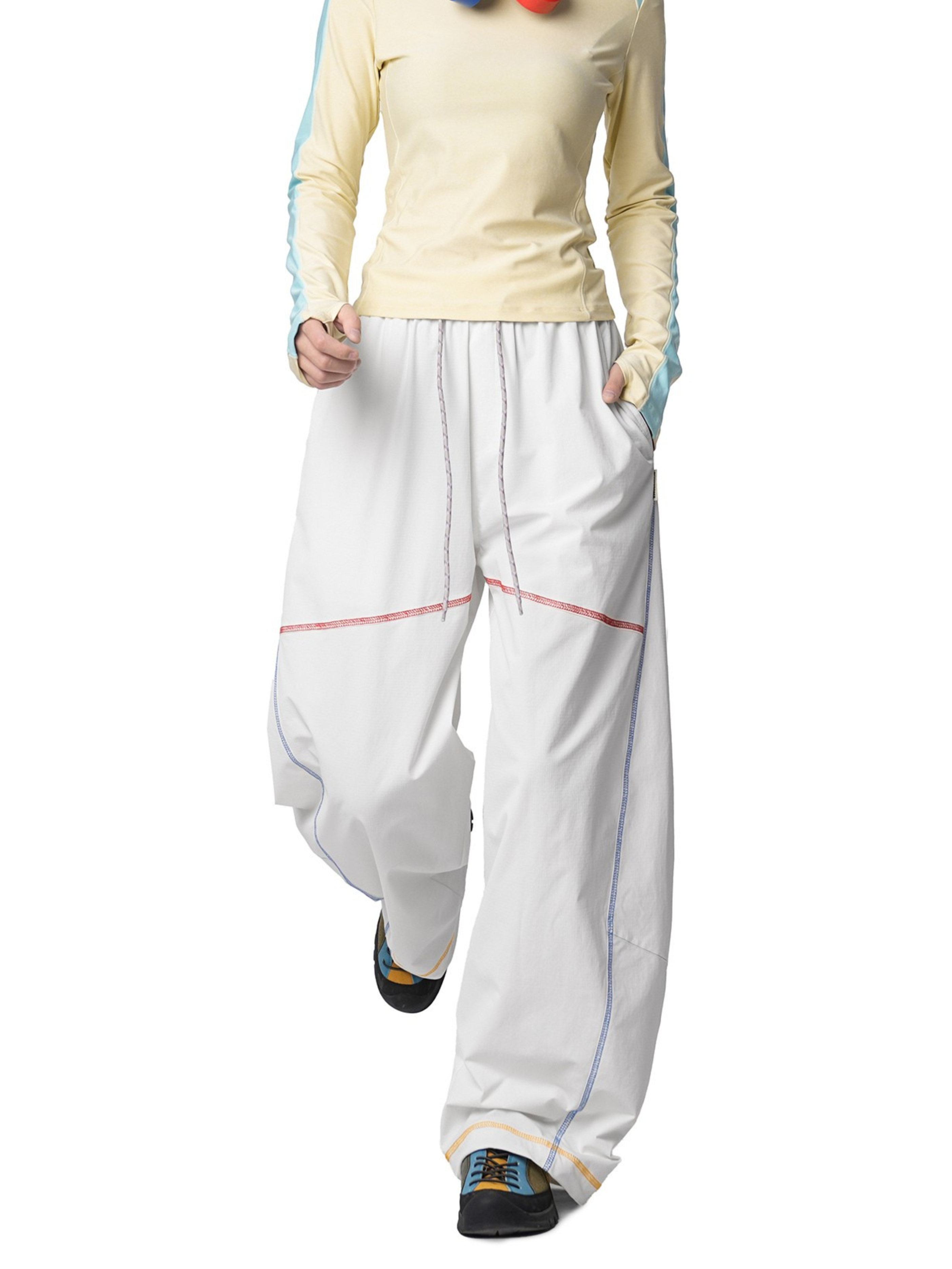 Summitpath - Women's Colorblock Hassel Stitch Straight Casual Pants