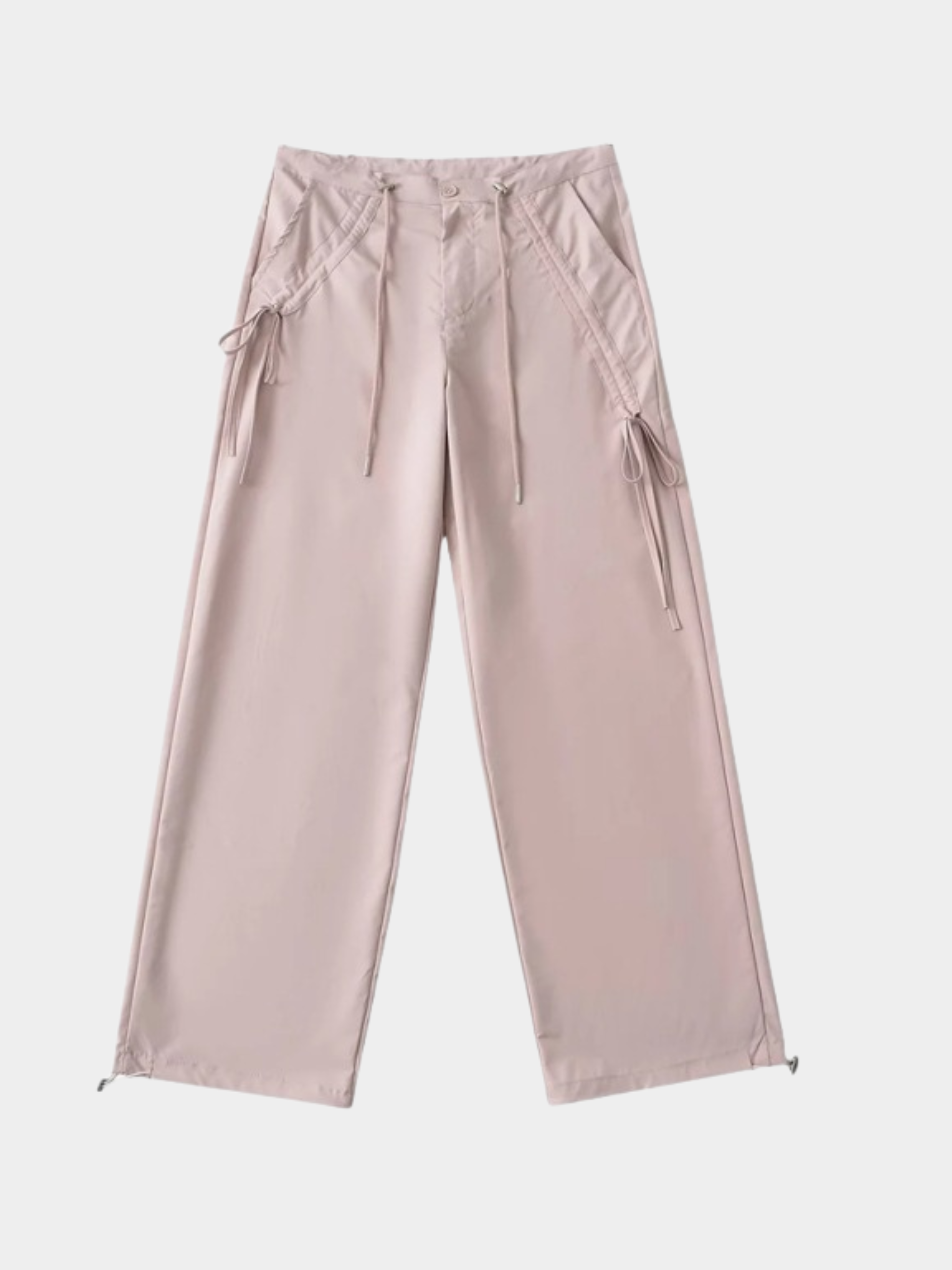 ThornPath - Women's Drawstring Tie Double-Pocket Loose-Fit Pants