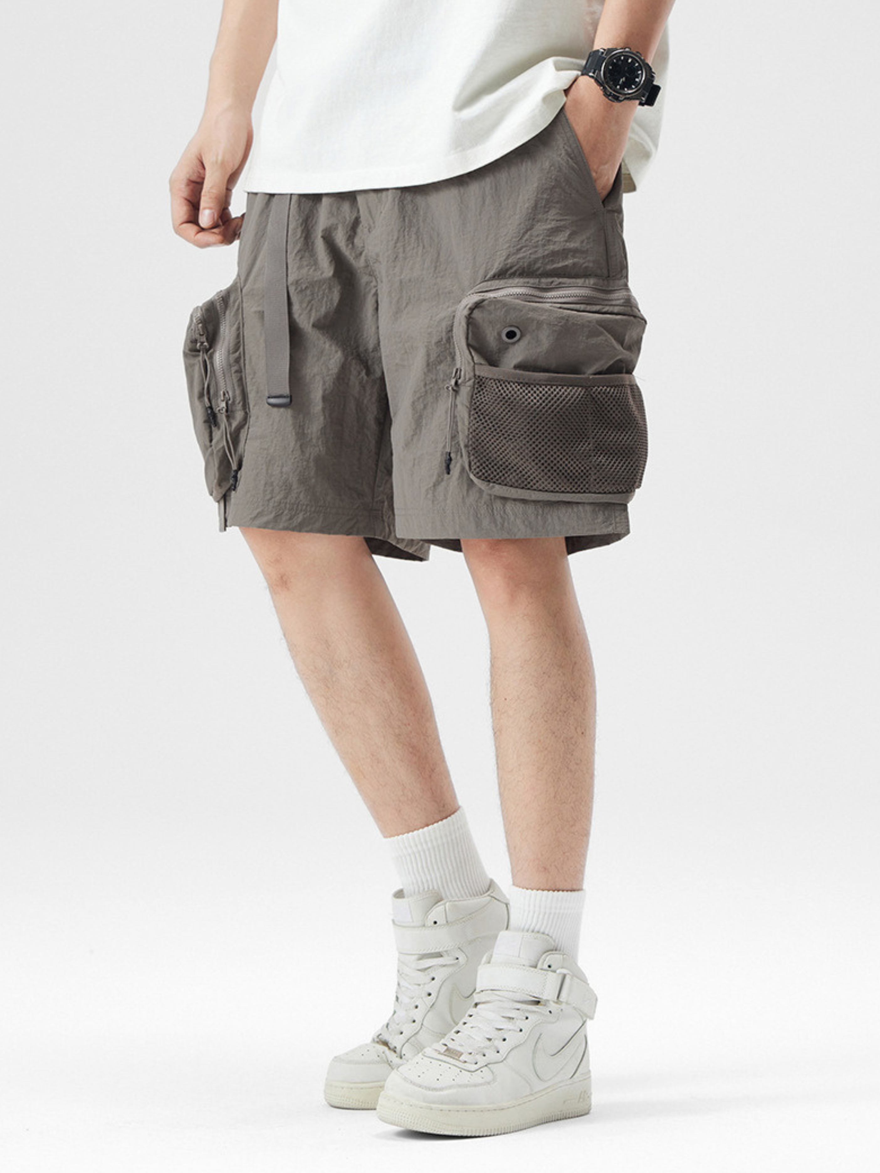 AlpineCrag - Men's Breathable Wrinkle-Resistant Cargo Shorts