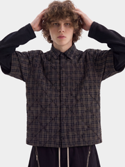 WaterPod - Men's Layered Plaid Relaxed Shirt