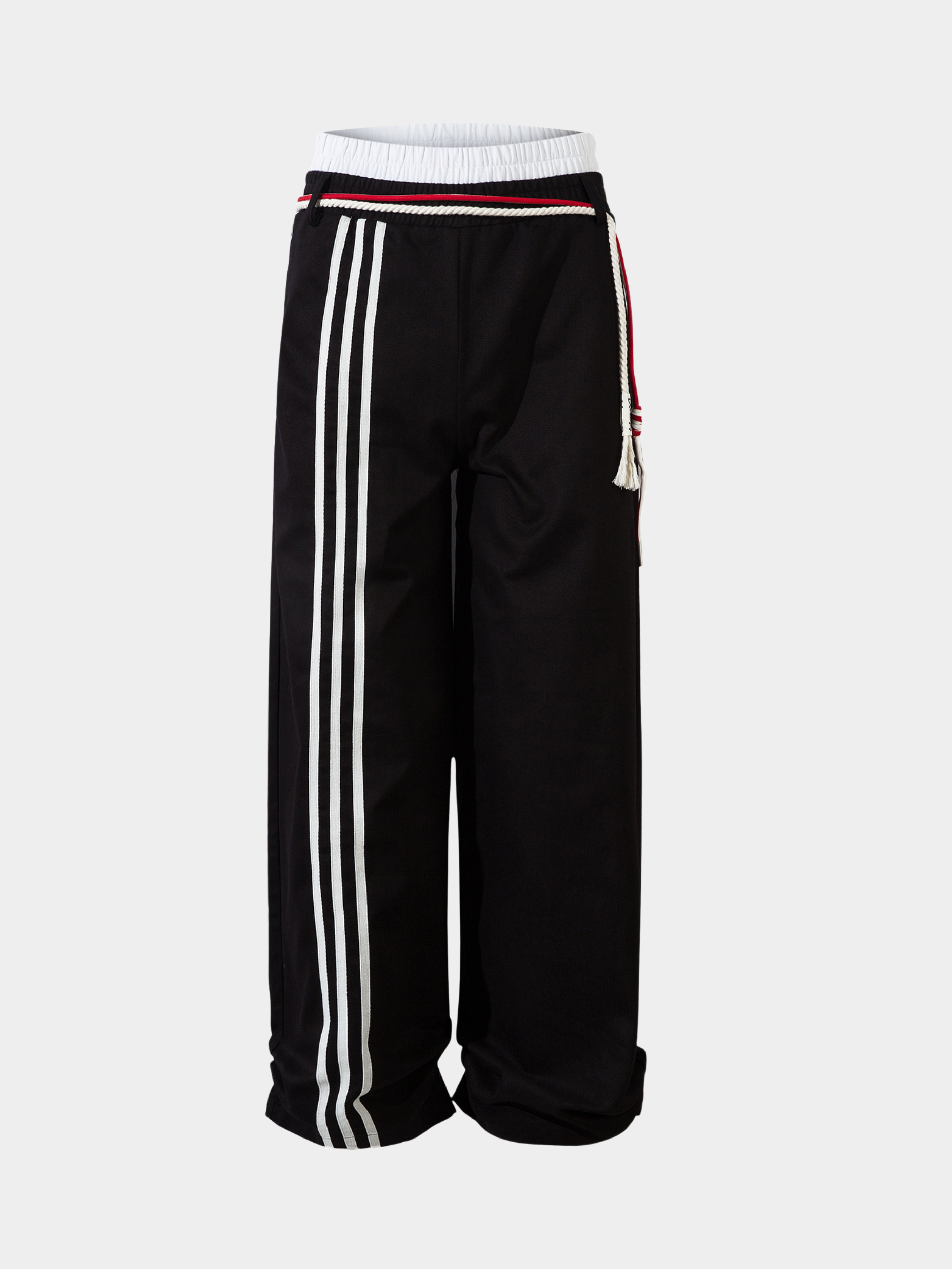 FoxCase - Unisex American Casual Stripe Panel Straight-Leg Track Pants GONGGAR SPORTS