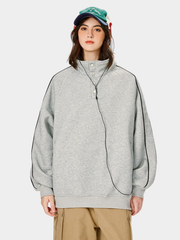 Moonbloom - Women's Stand Collar Sweatshirt Jacket