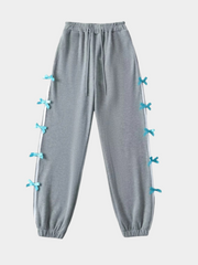ThornPeak - Women's Side-Bow Decorative Cuffed Sports Pants