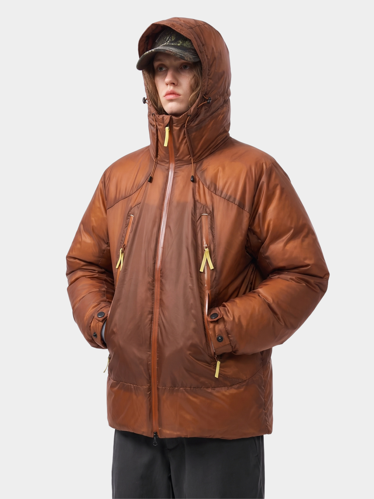 Dawntrail - Unisex 90% White Duck Down Hooded Insulated Jacket
