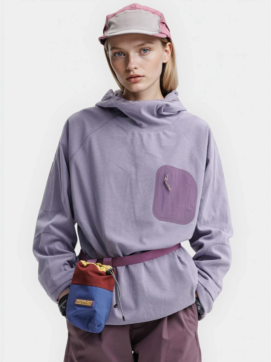 Crag - Unisex Moisture-Wicking High Neck Hoodie Base Layer