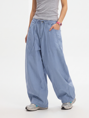 TrailStow - Unisex Drawstring Soft & Breathable Utility Wide-Leg Pants