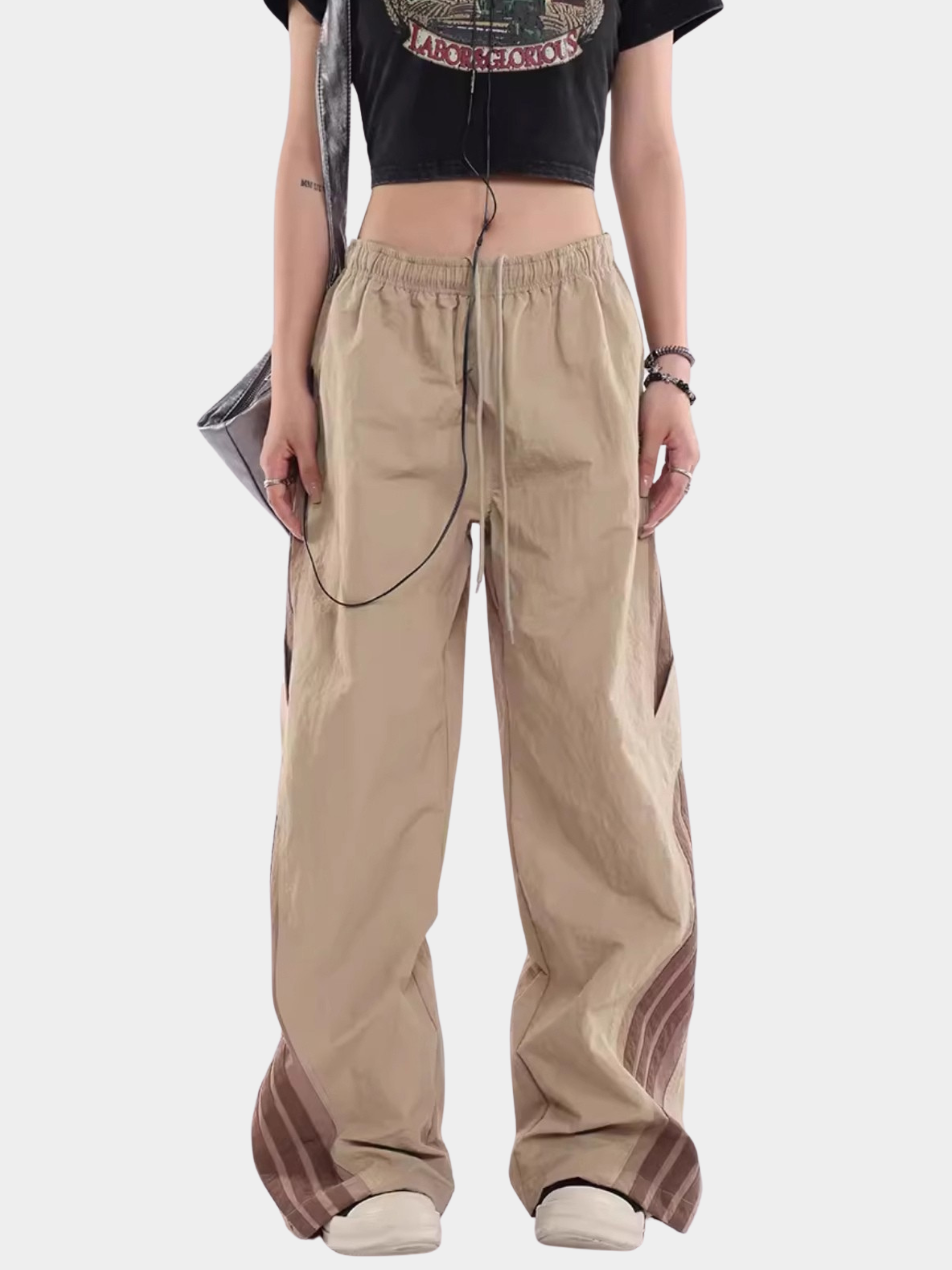 FrostCore - Unisex Wide-Leg Striped Casual Track Pants