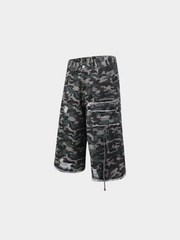 Beacon -Men's Distressed Camouflage Denim Shorts GONGGAR SPORTS