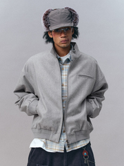 Moonreach - Men's Double-Button Stand-Collar Harrington Jacket