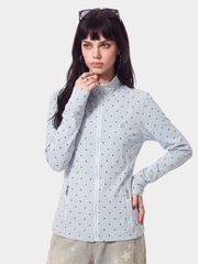 PolkaVeil - Women's UPF 50+ Polka Dot Fitted Sun Protection Jacket