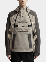 CampMat - Men's Multi-Pocket Utility Color-Block Hooded Jacket