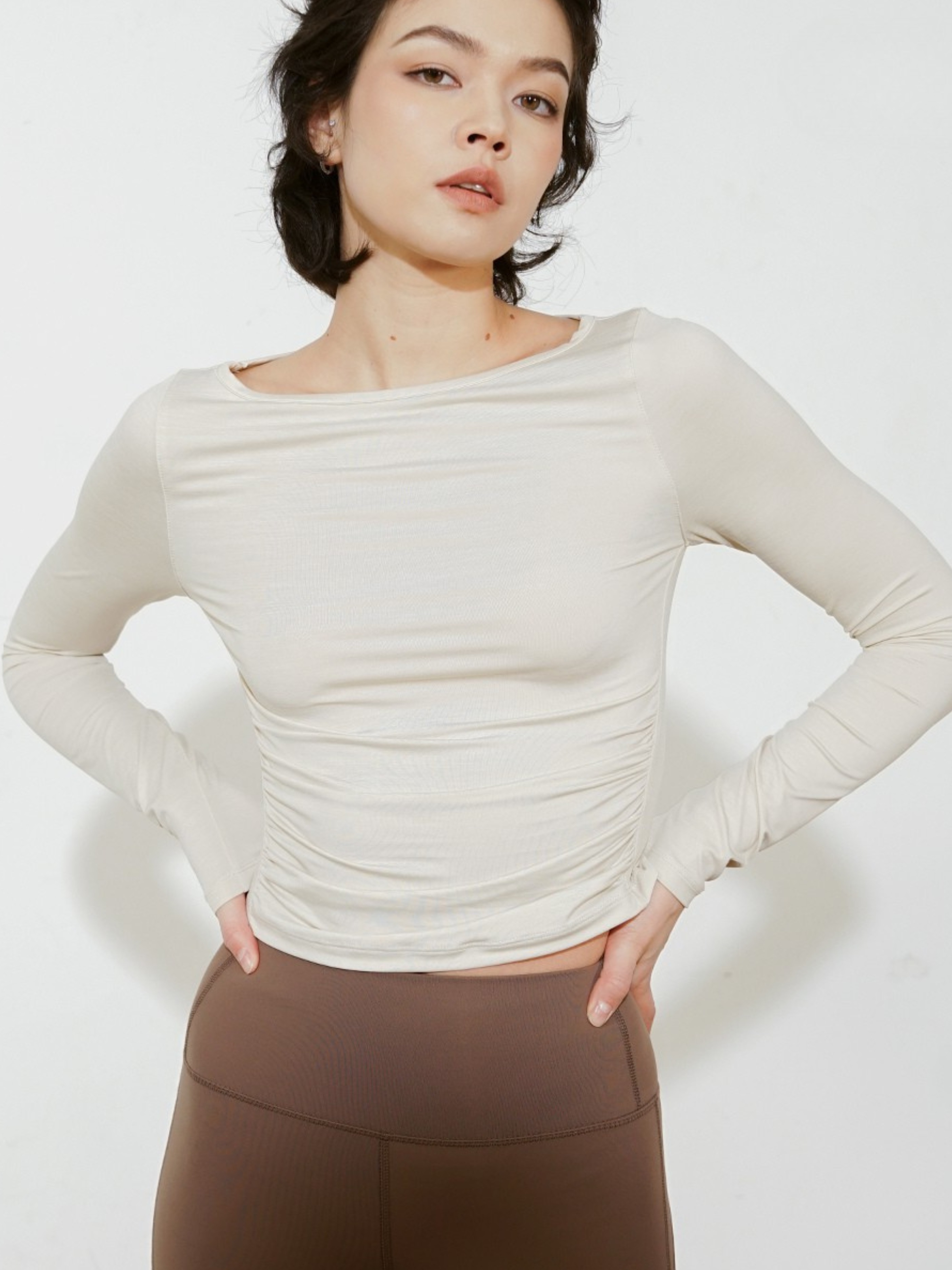 Canyondash - Women's Off-Shoulder Slim Fit Sports T-Shirt