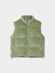Ember - Unisex Corduroy Stand-Collar Padded Vest