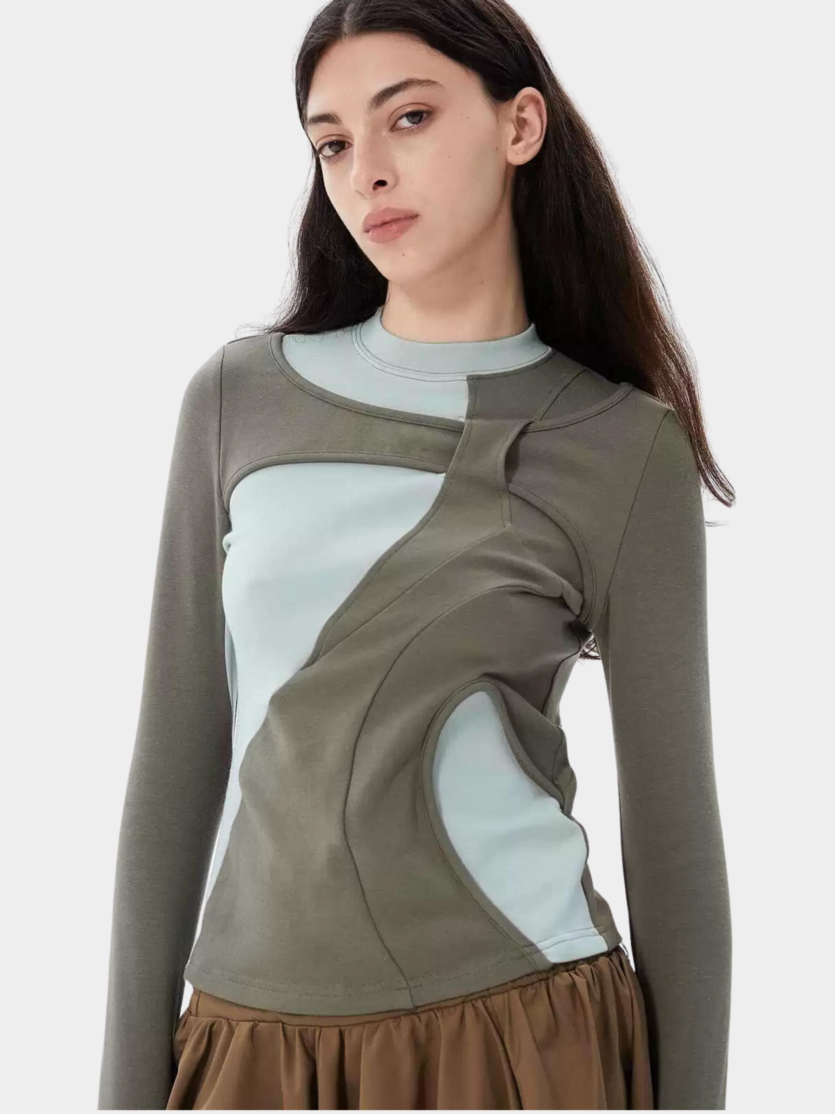 Canyonloop - Women's Asymmetric Color-Block Layered Base Top
