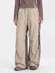 DriftFold - Unisex Water-Repellent Striped Colorblock Wide-Leg Pants