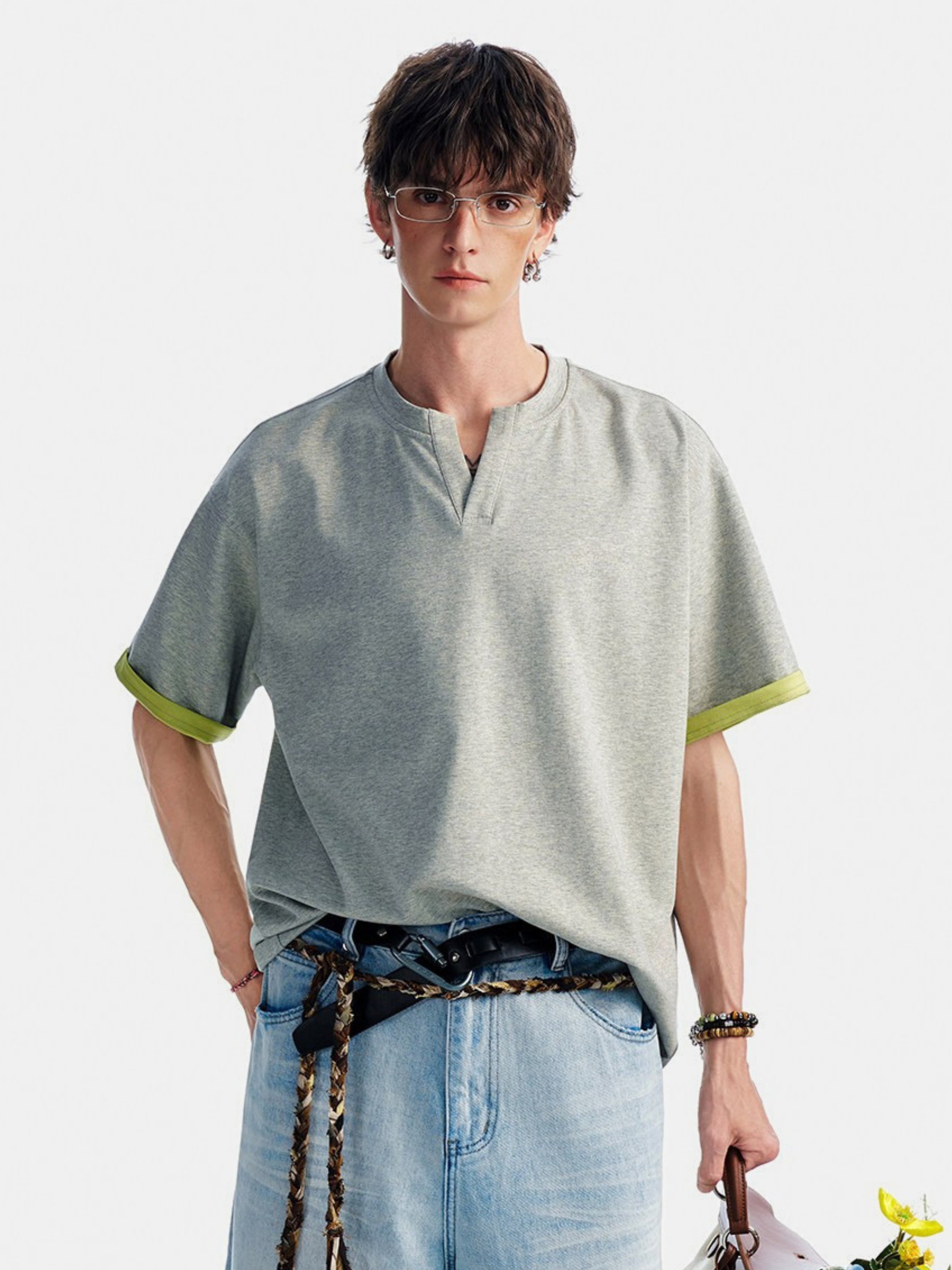 Thunderridge - Men's Layered Crew Neck T-Shirt