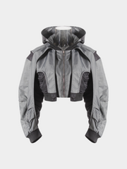 OwlDash - Women's Colorblock Cropped Drawstring Shell Jacket GONGGAR SPORTS