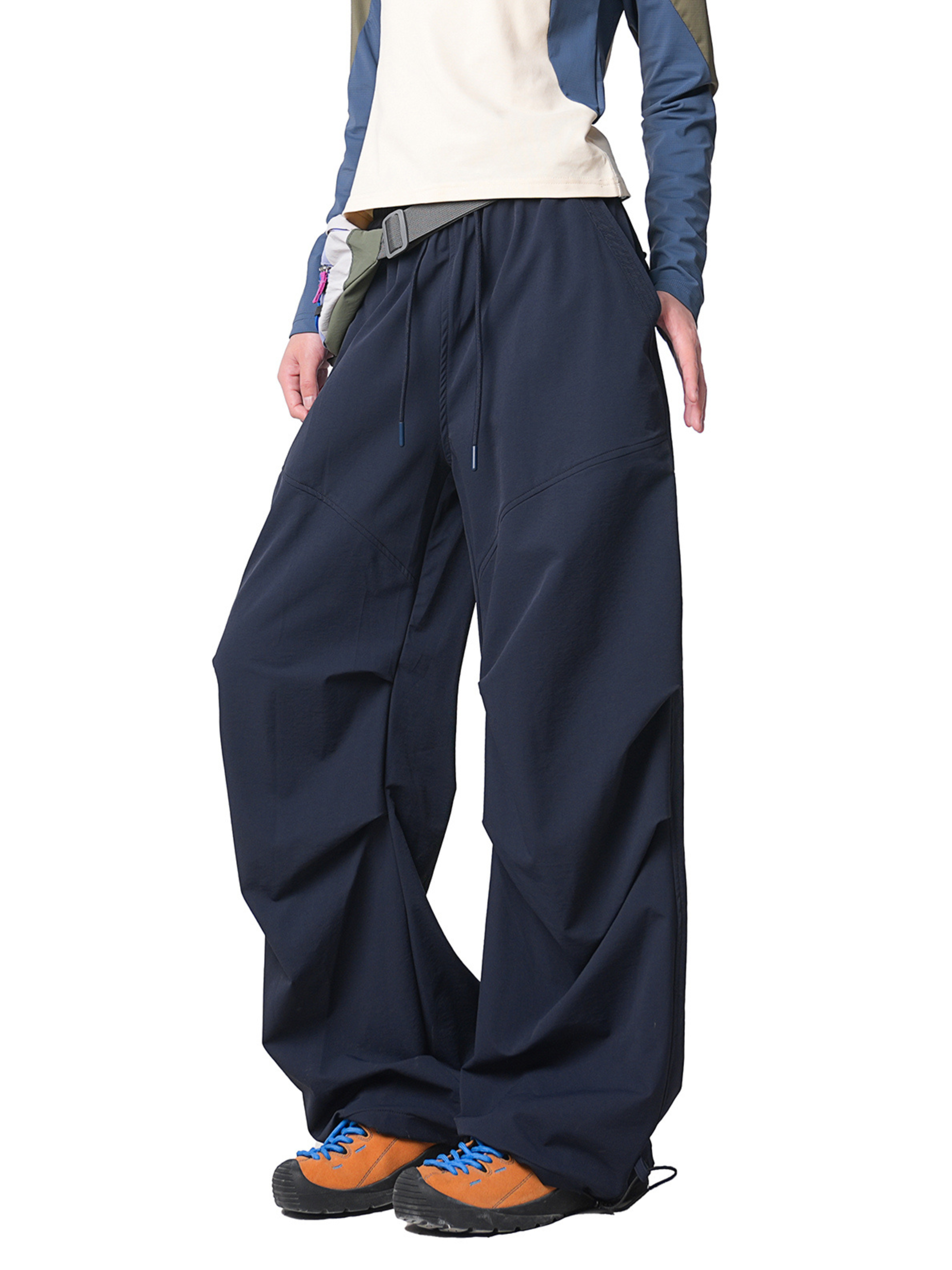 Backtrail - Unisex Wrinkled Straight-Leg Paratrooper Cargo Pants