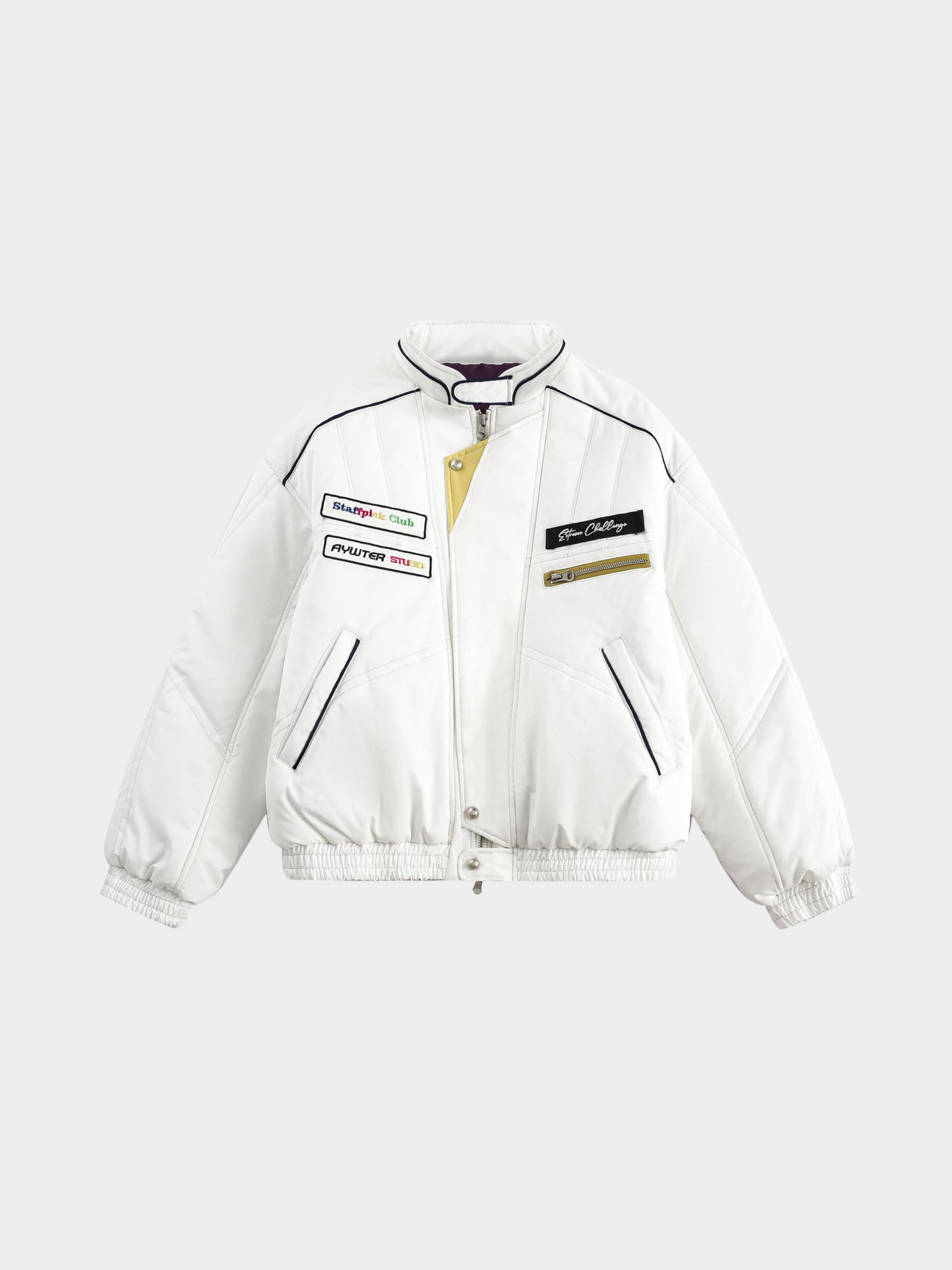 CanyonBoard - Women's Retro Badge Racer-Inspired Padded Jacket GONGGAR SPORTS