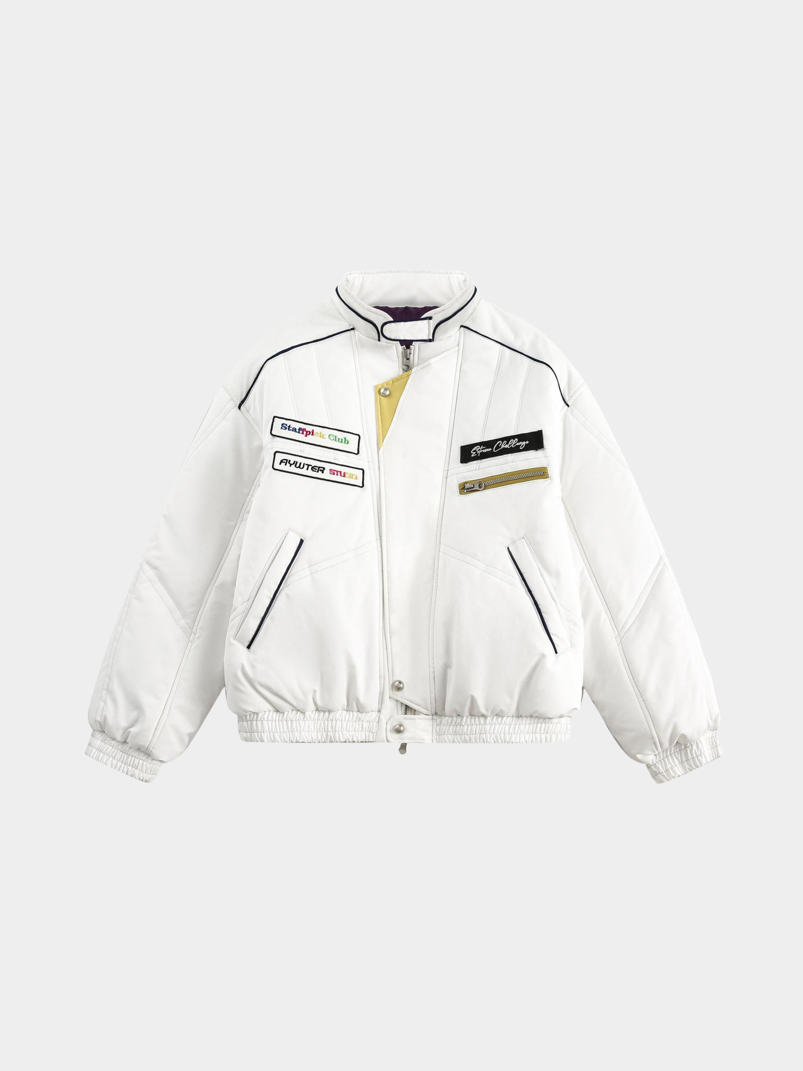 CanyonBoard - Women's Retro Badge Racer-Inspired Padded Jacket GONGGAR SPORTS