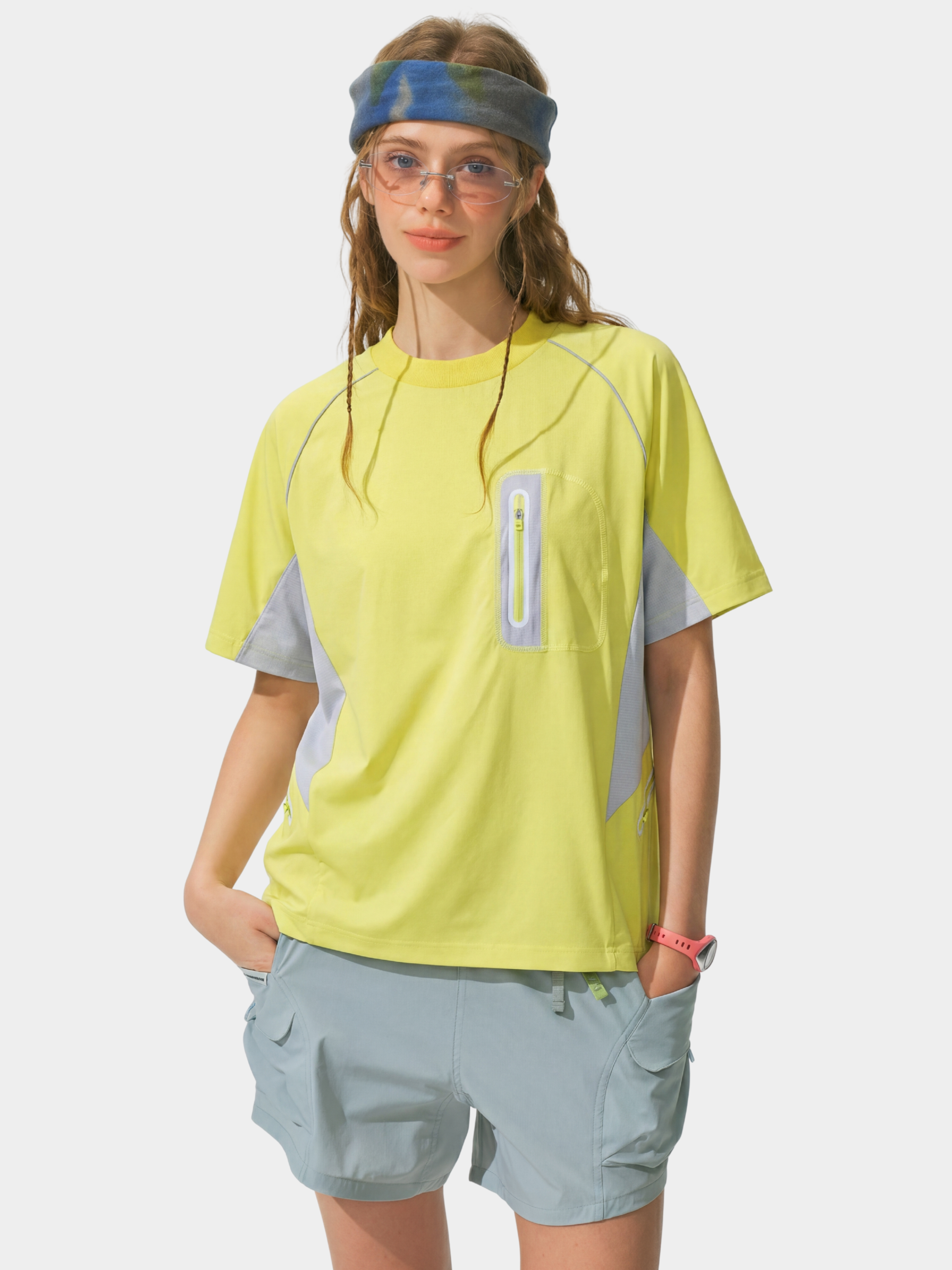 LightFlare - Unisex Colorblock Mesh Breathable Quick-Dry T-Shirt