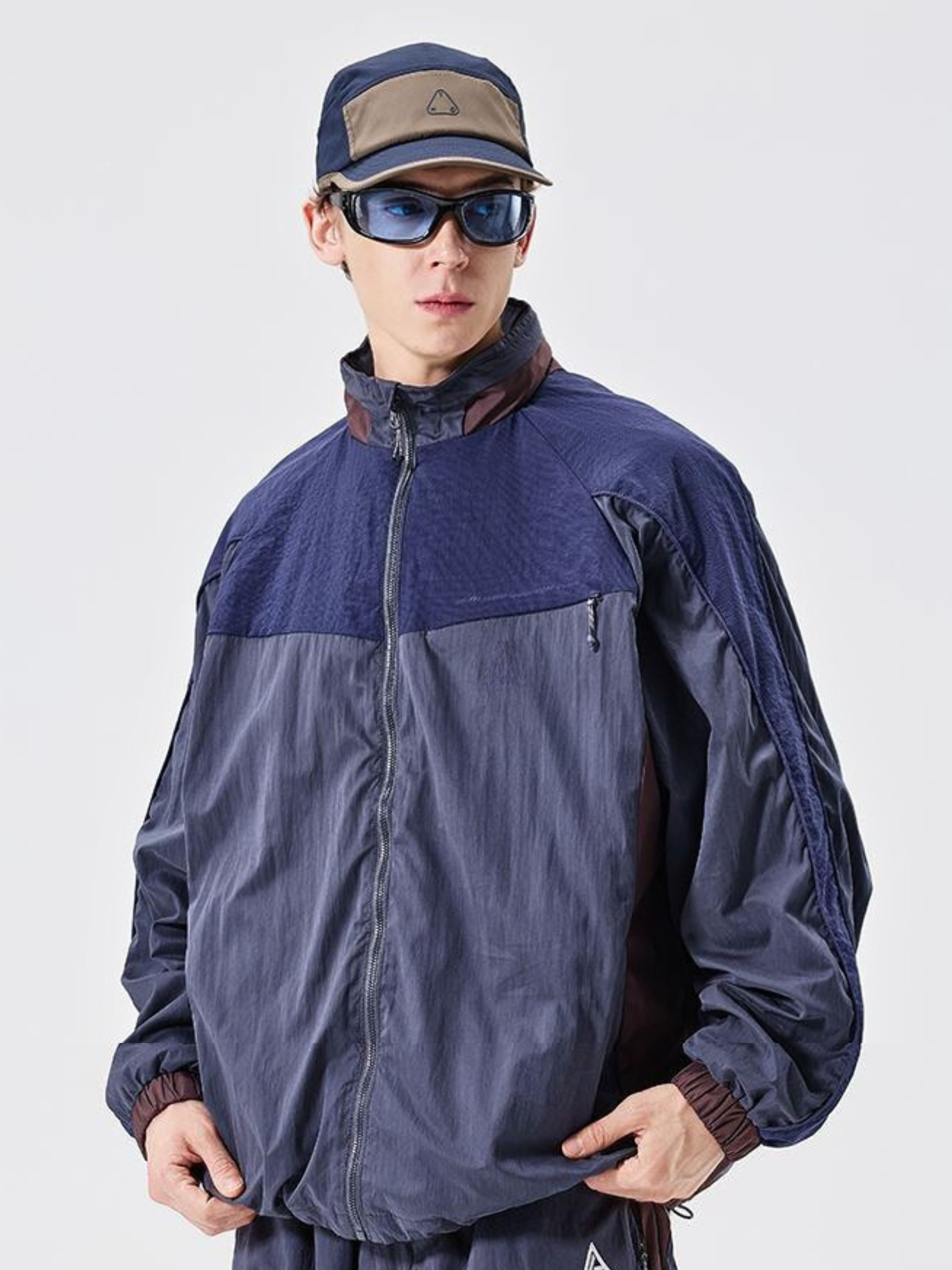Trailmark - Unisex Colorblock Hooded Windbreaker Jacket