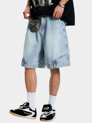 BaseLamp - Men's Upside-Down Reversible Denim Shorts