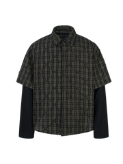 WaterPod - Men's Layered Plaid Relaxed Shirt