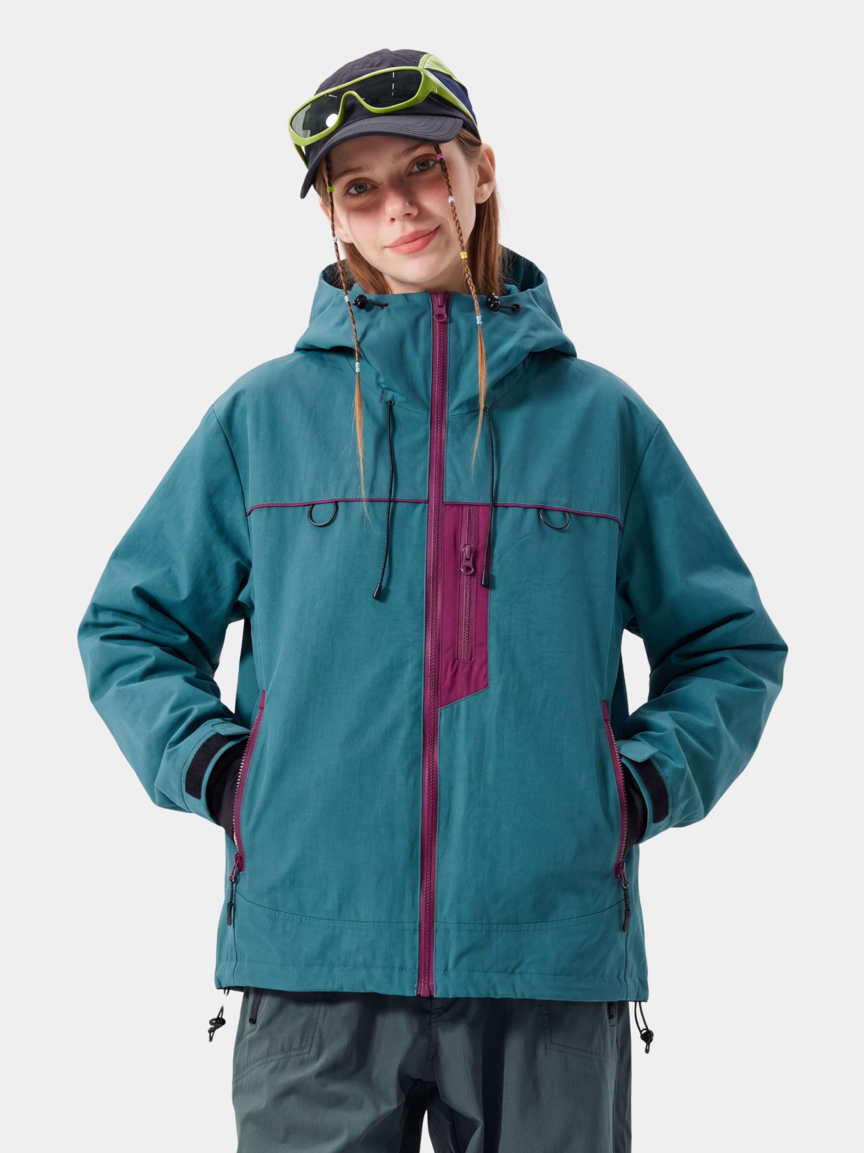 Ashgleam - Women's Water-Repellent Windproof Cropped Shell Jacket