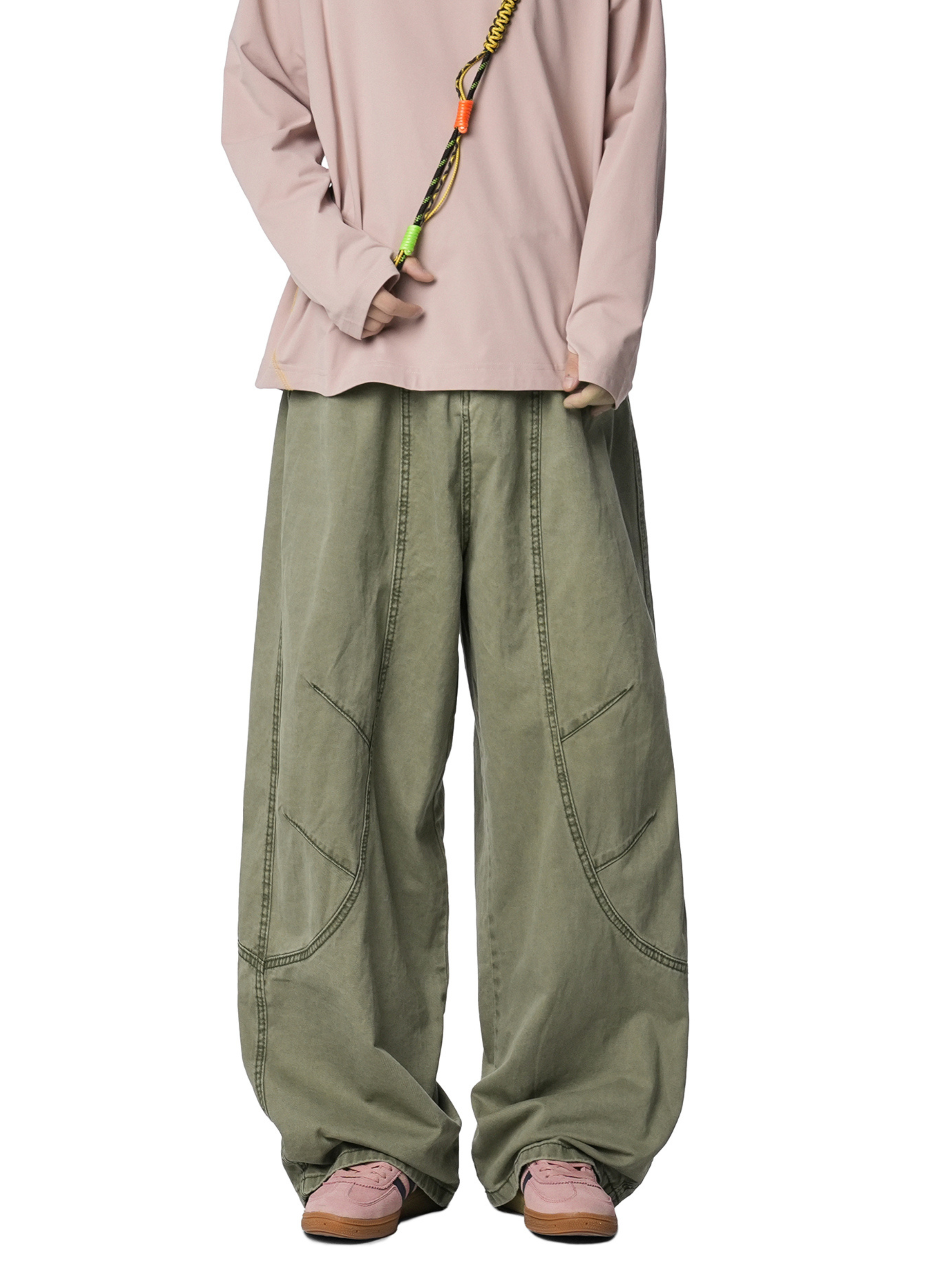 Freewind - Men's Pure Cotton Straight-Leg Loose Scimitar Pants