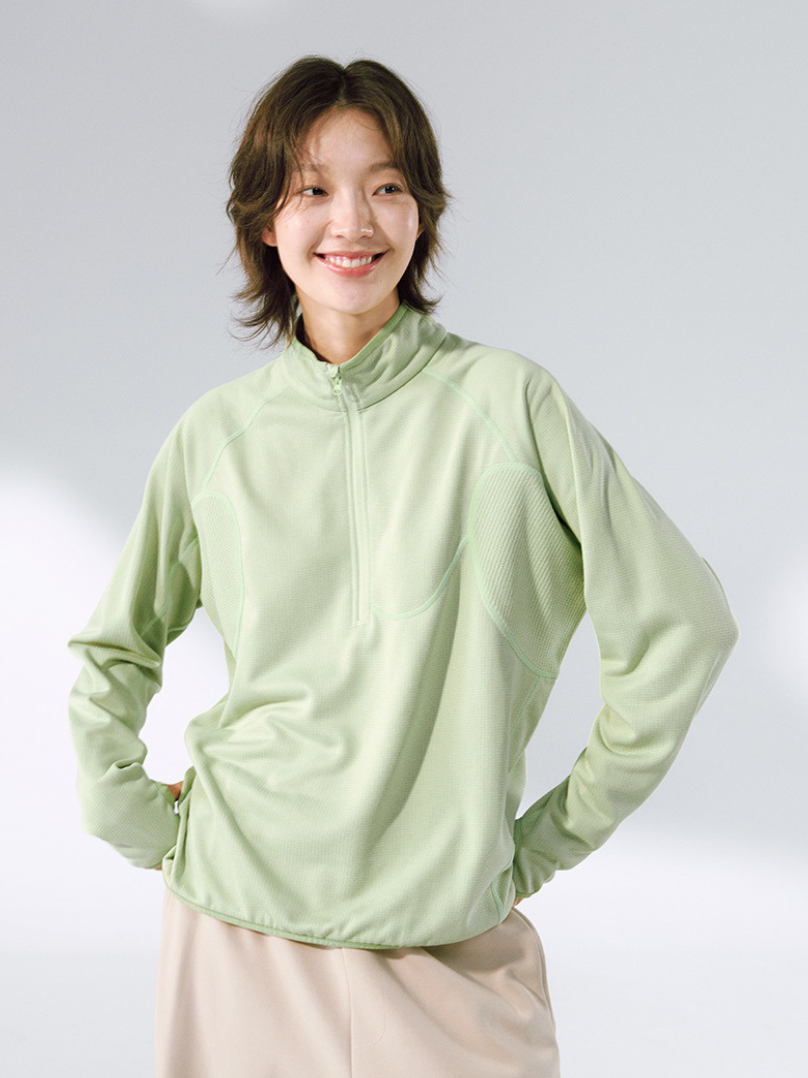 Shadowfern - Lightweight Thermal Half-Zip Sweatshirt
