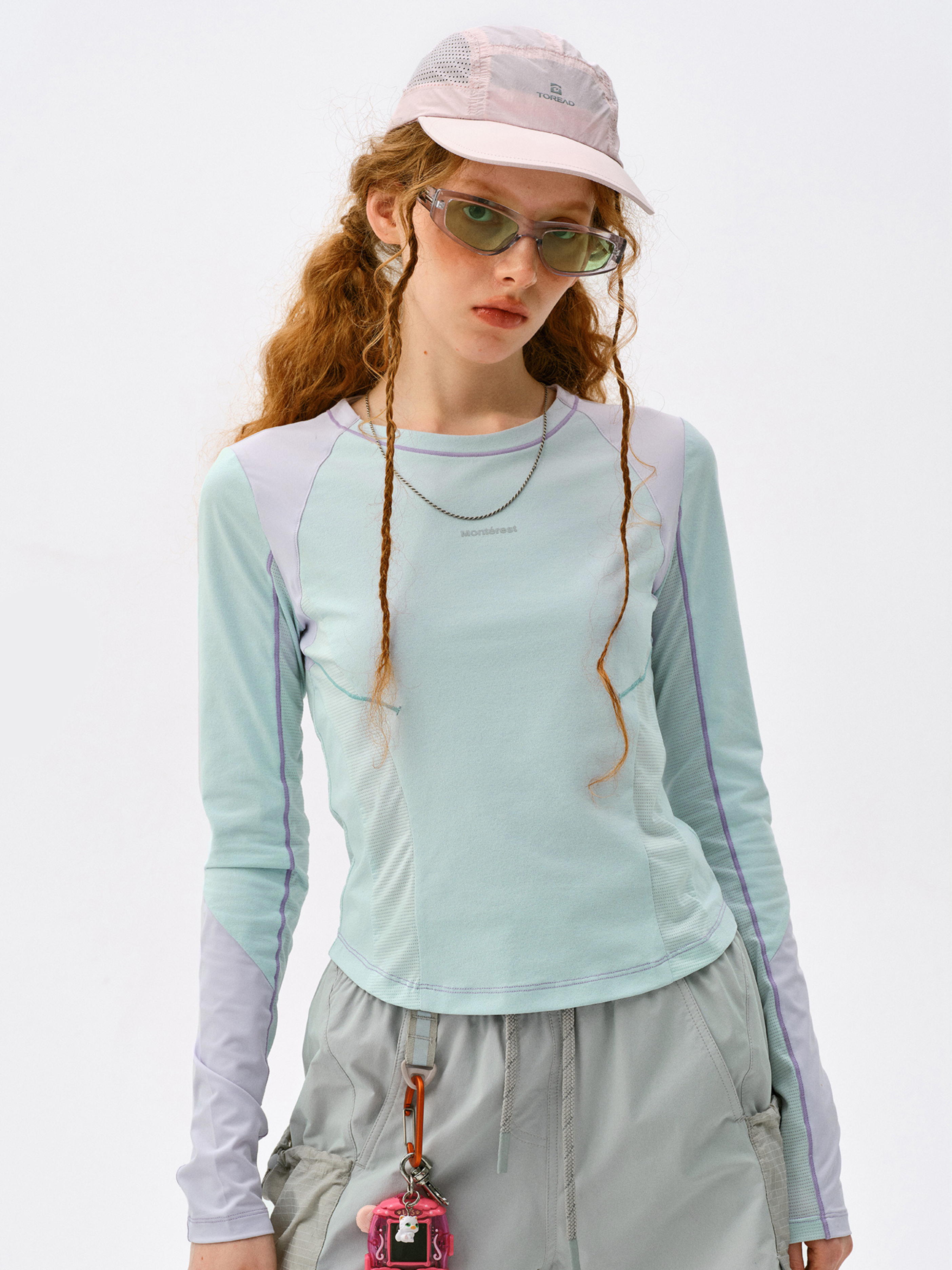 Aquafall - Women's 5A Antibacterial Colorblock Slim Fit T-Shirt