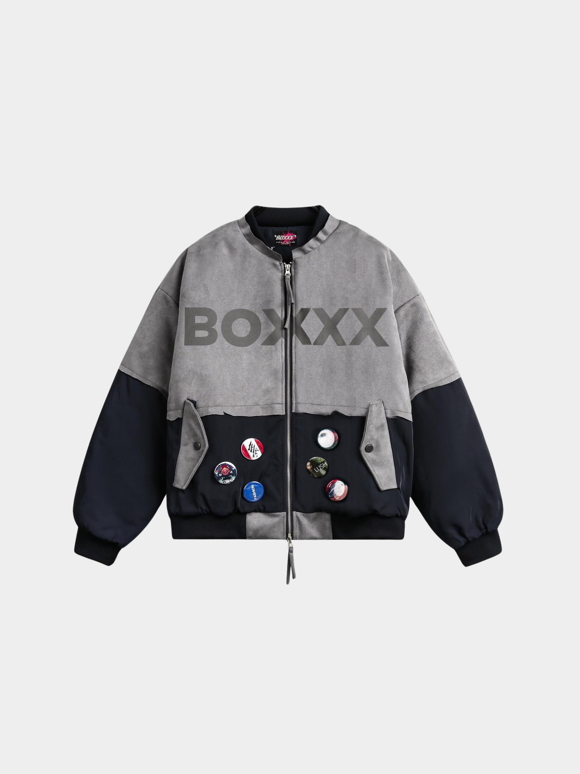 BluffTote - Men's Asymmetrical Panel Badge Padded Jacket GONGGAR SPORTS