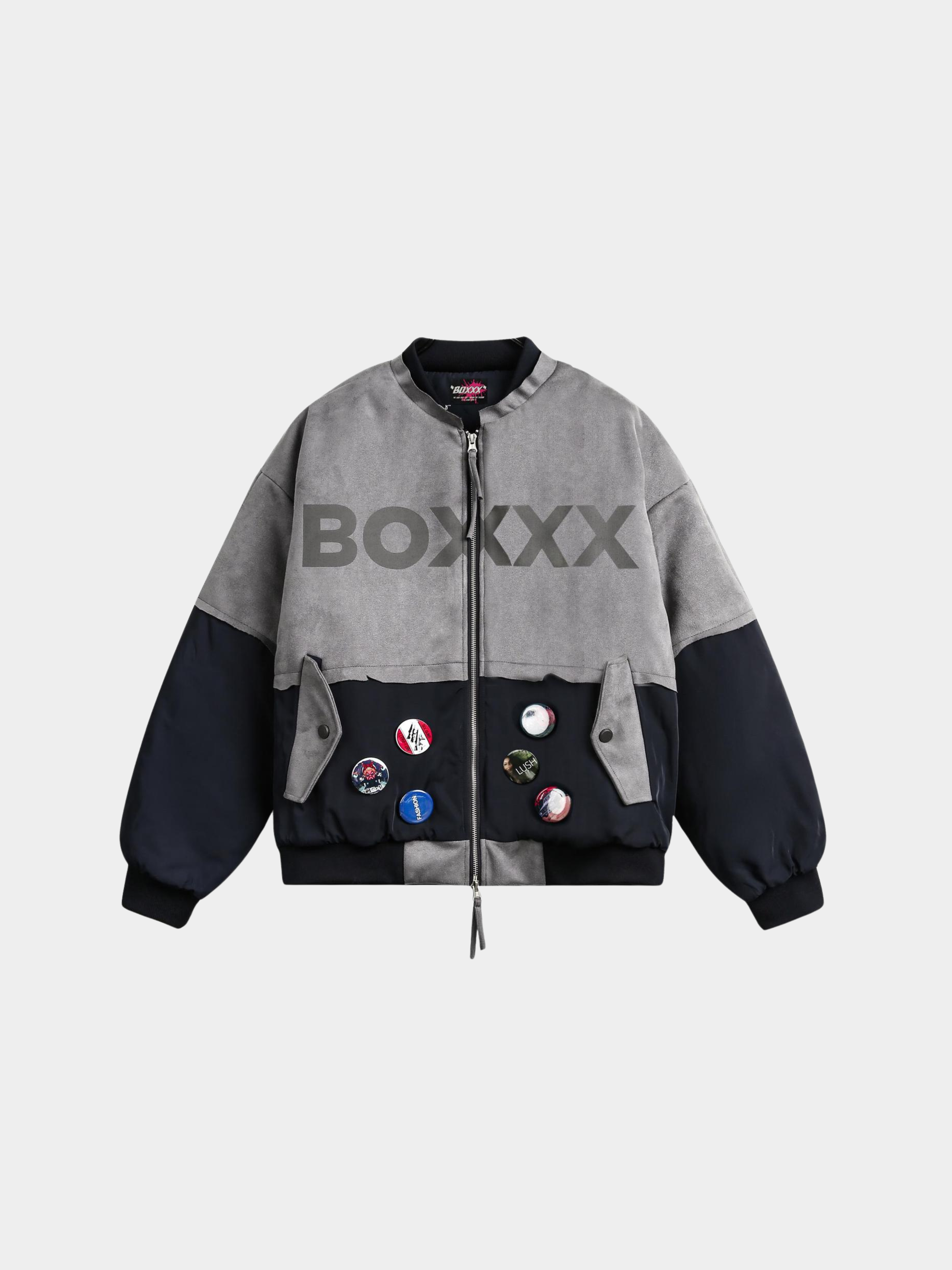 BluffTote - Men's Asymmetrical Panel Badge Padded Jacket GONGGAR SPORTS