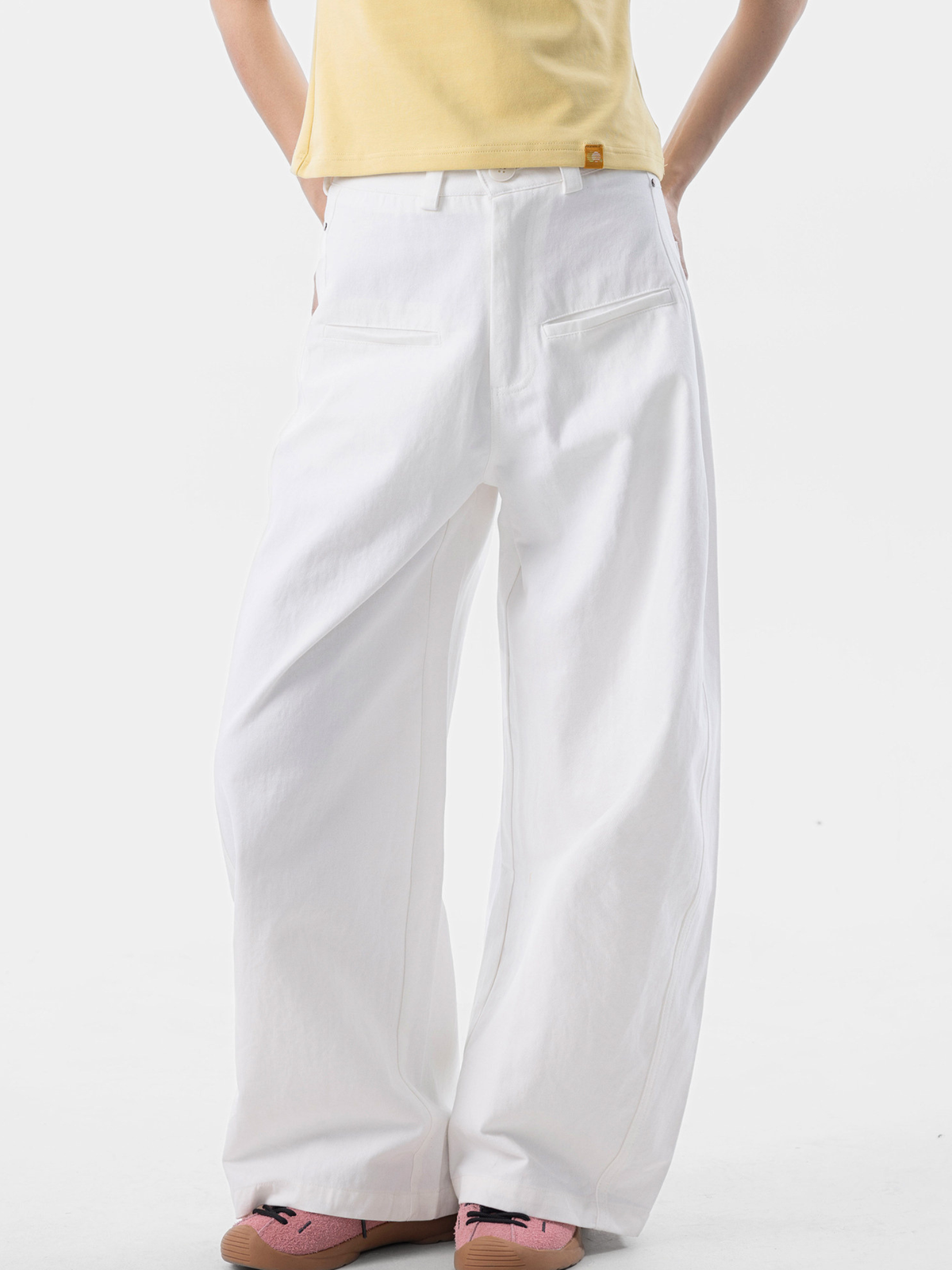 EchoLine - Unisex Natural Drape Cotton Straight-Leg Relaxed Pants