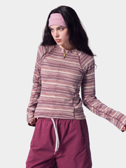 FitDrift - Women's Soft Breathable Slim-Fit Striped T-Shirt