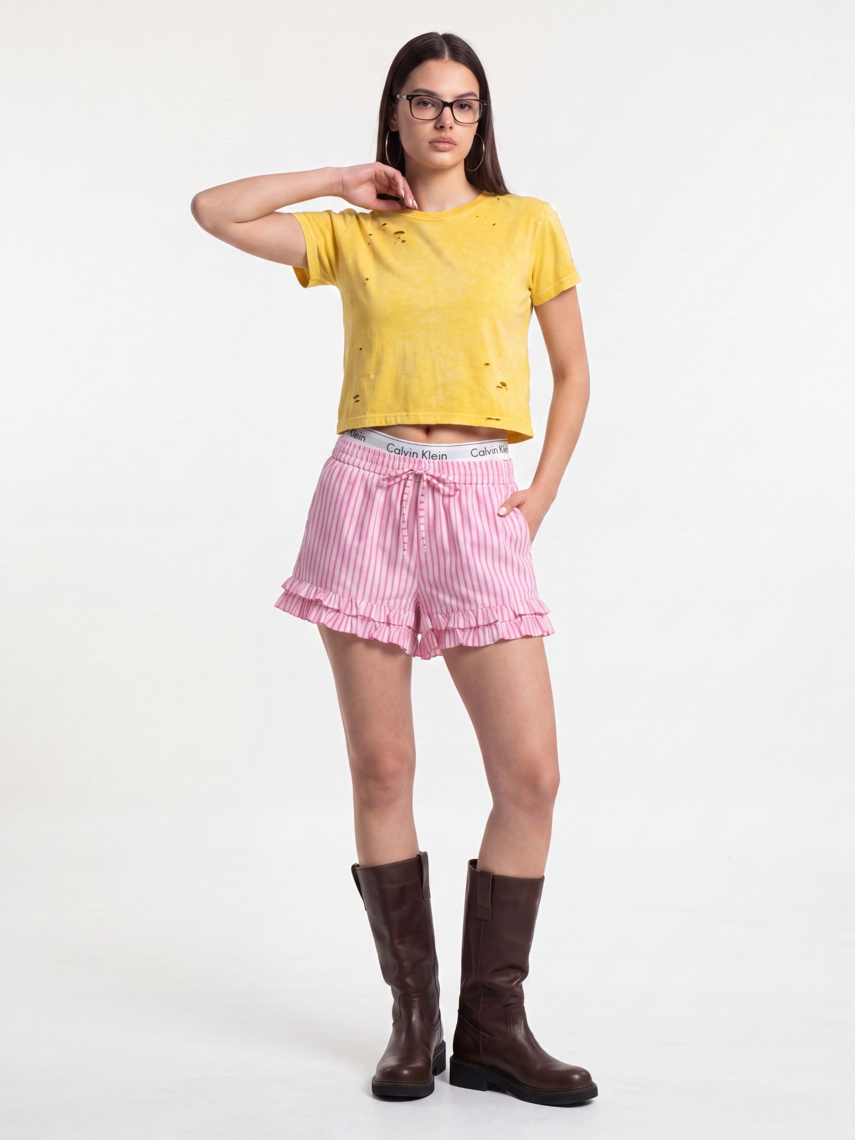 Bubble - Women's Contrast Stripe Drawstring Shorts