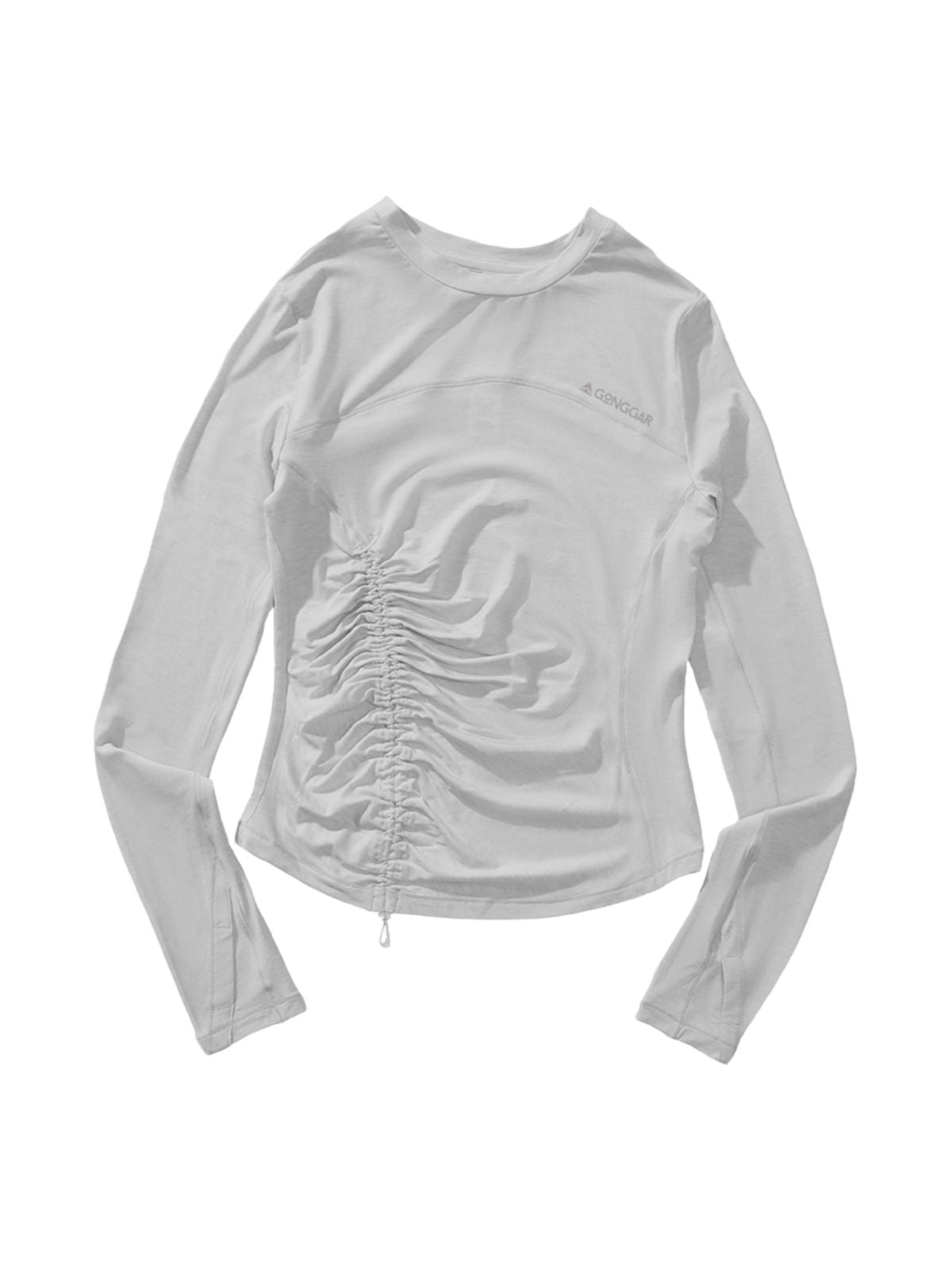 Cragnest - Women's 5A Antibacterial Wool Blend Ruched Slim Fit T-Shirt