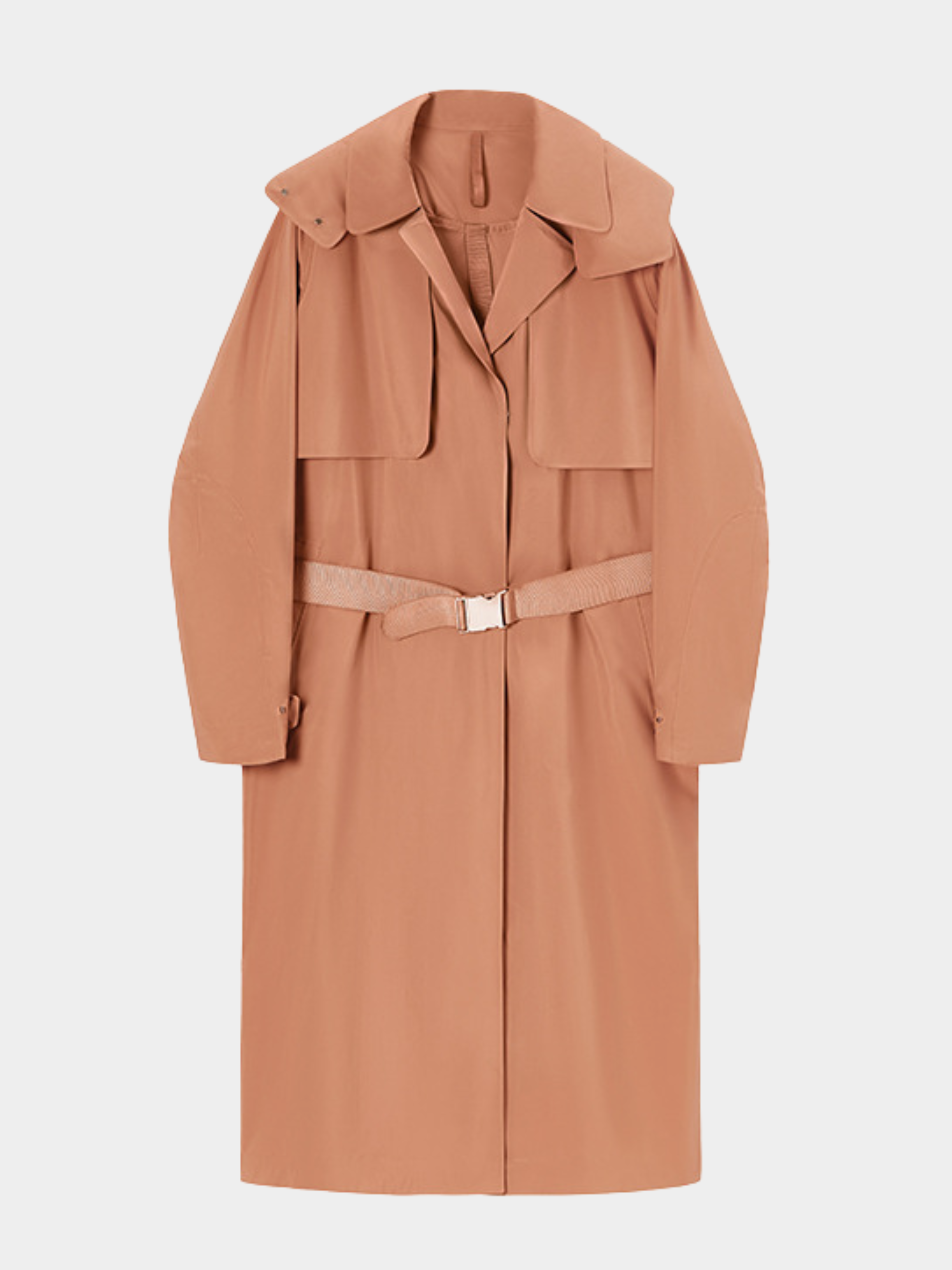 MesaNest - Women's Waterproof Windproof Long Trench Shell Jacket with Detachable Hood GONGGAR SPORTS