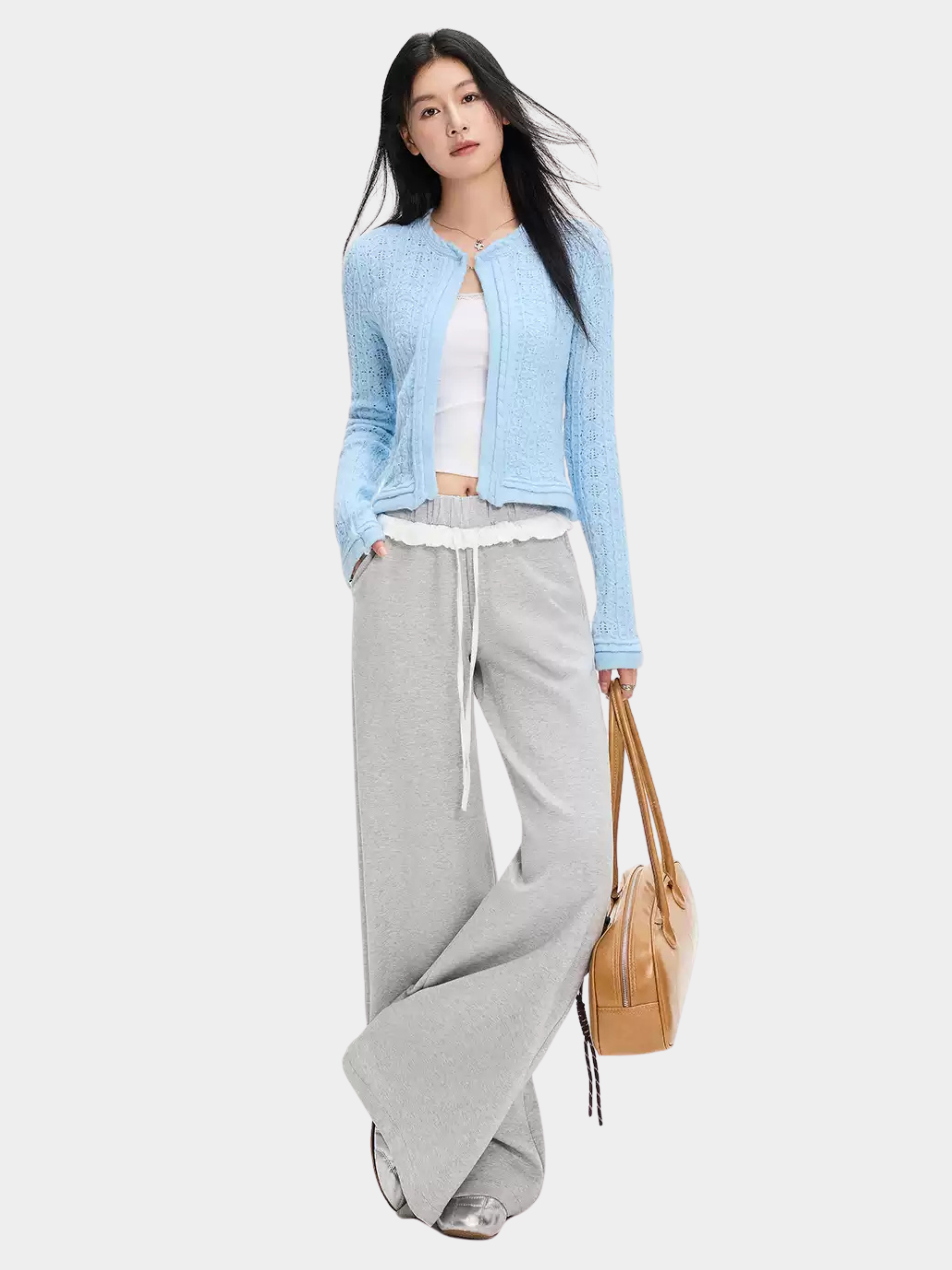 StoneDash - Women's Contrast Trim Stretch Flared Pants