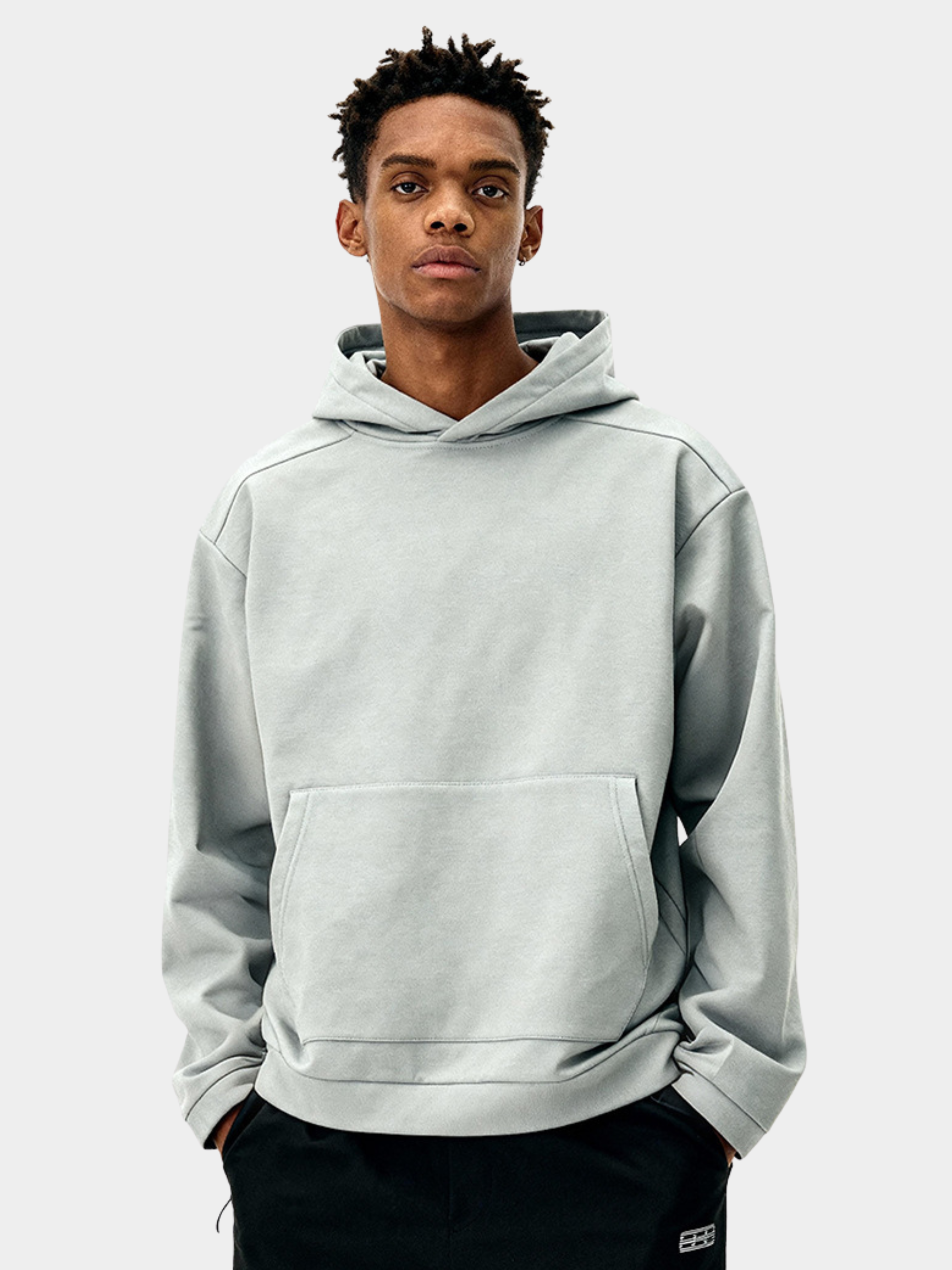 Blackthorn - Men's Fleece-Lined Solid Color Pullover Hoodie Jacket