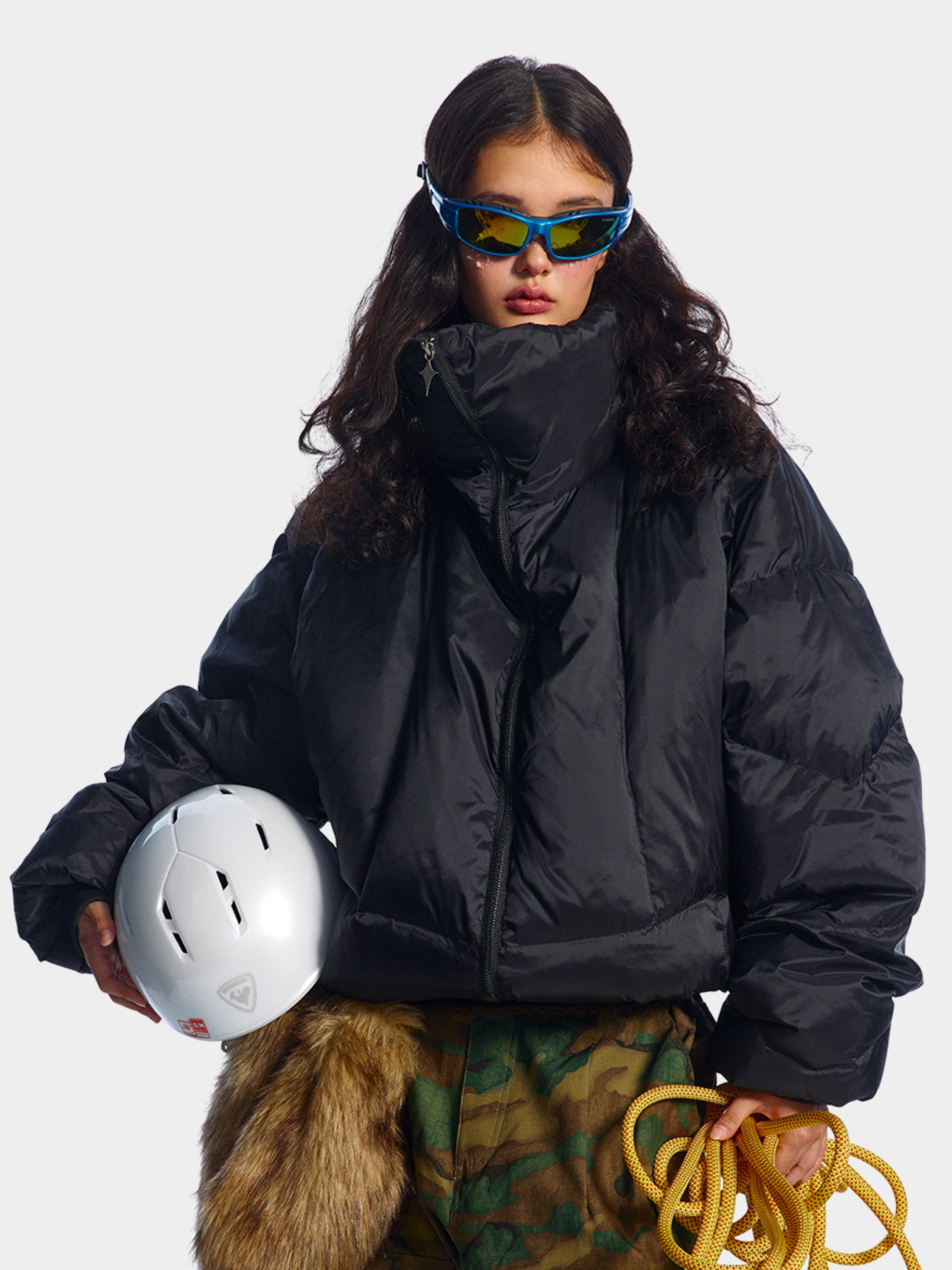 RavenDash - Women‘s 90% White Duck Down High Collar Puffer Jacket GONGGAR SPORTS