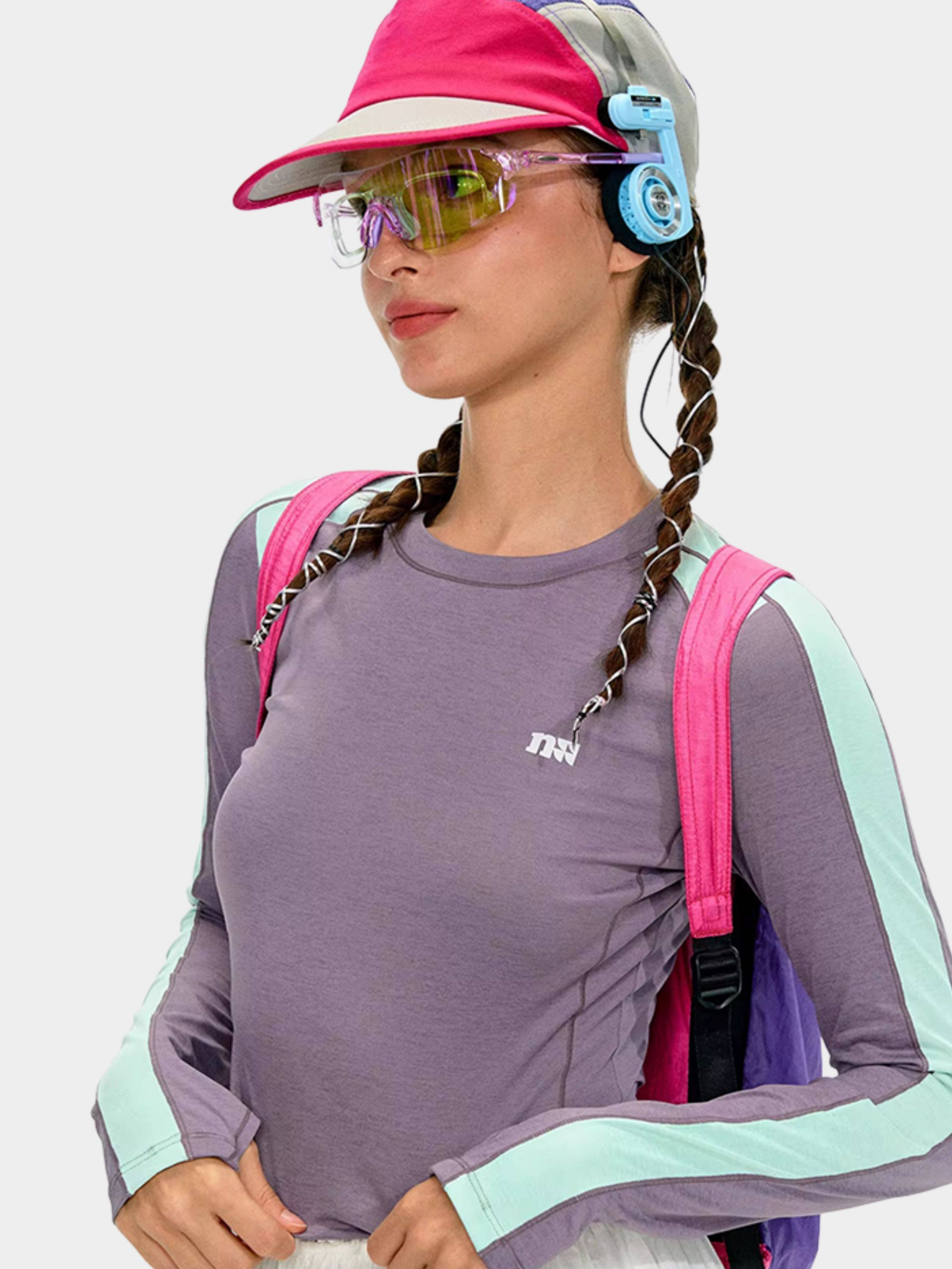 Moonfire - Moisture-Wicking Colorblock Fitted Base Layer Top