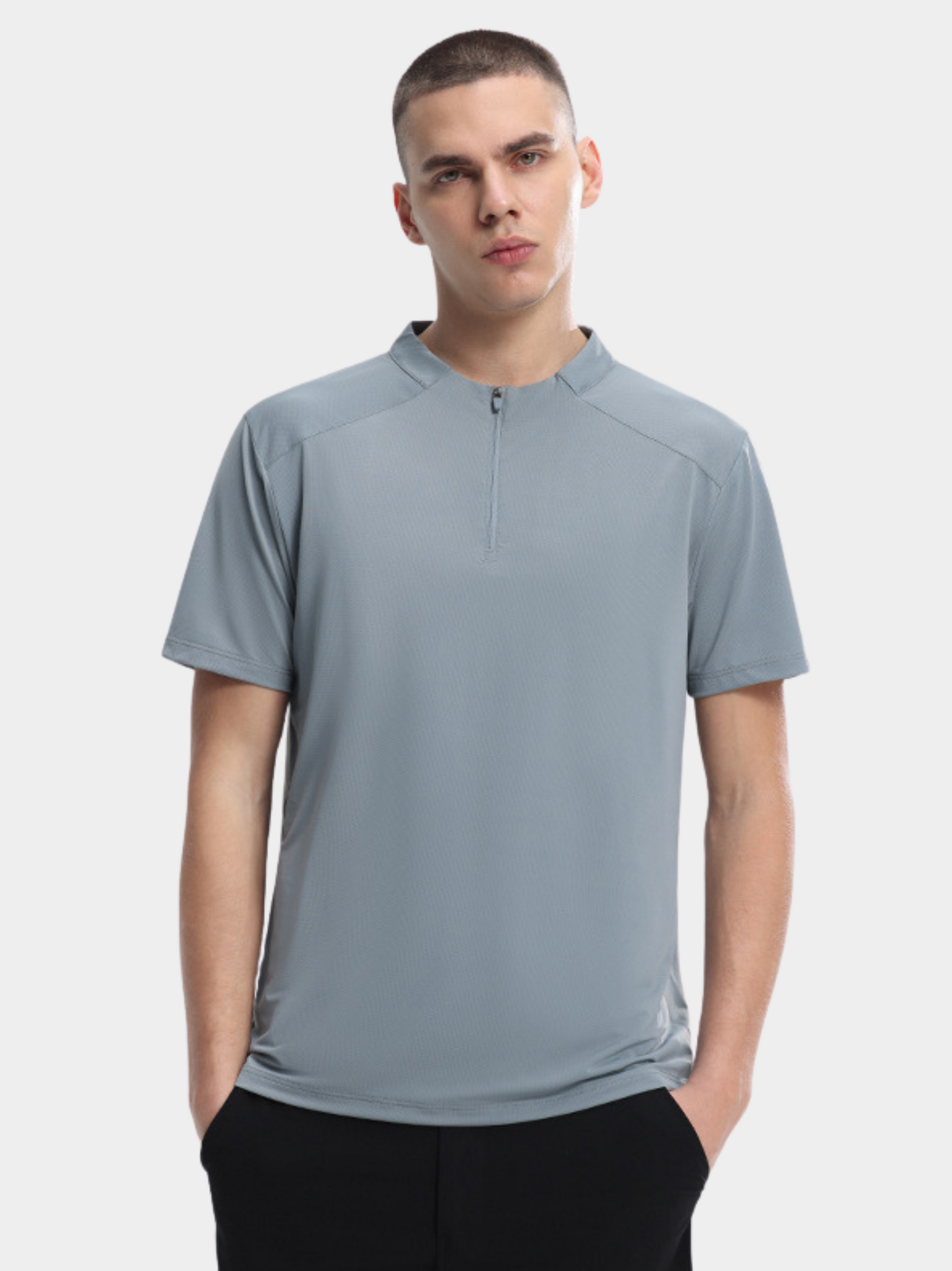 ClimbStick - Men's High-Stretch Quick-Dry Half-Zip Short Sleeve GONGGAR SPORTS
