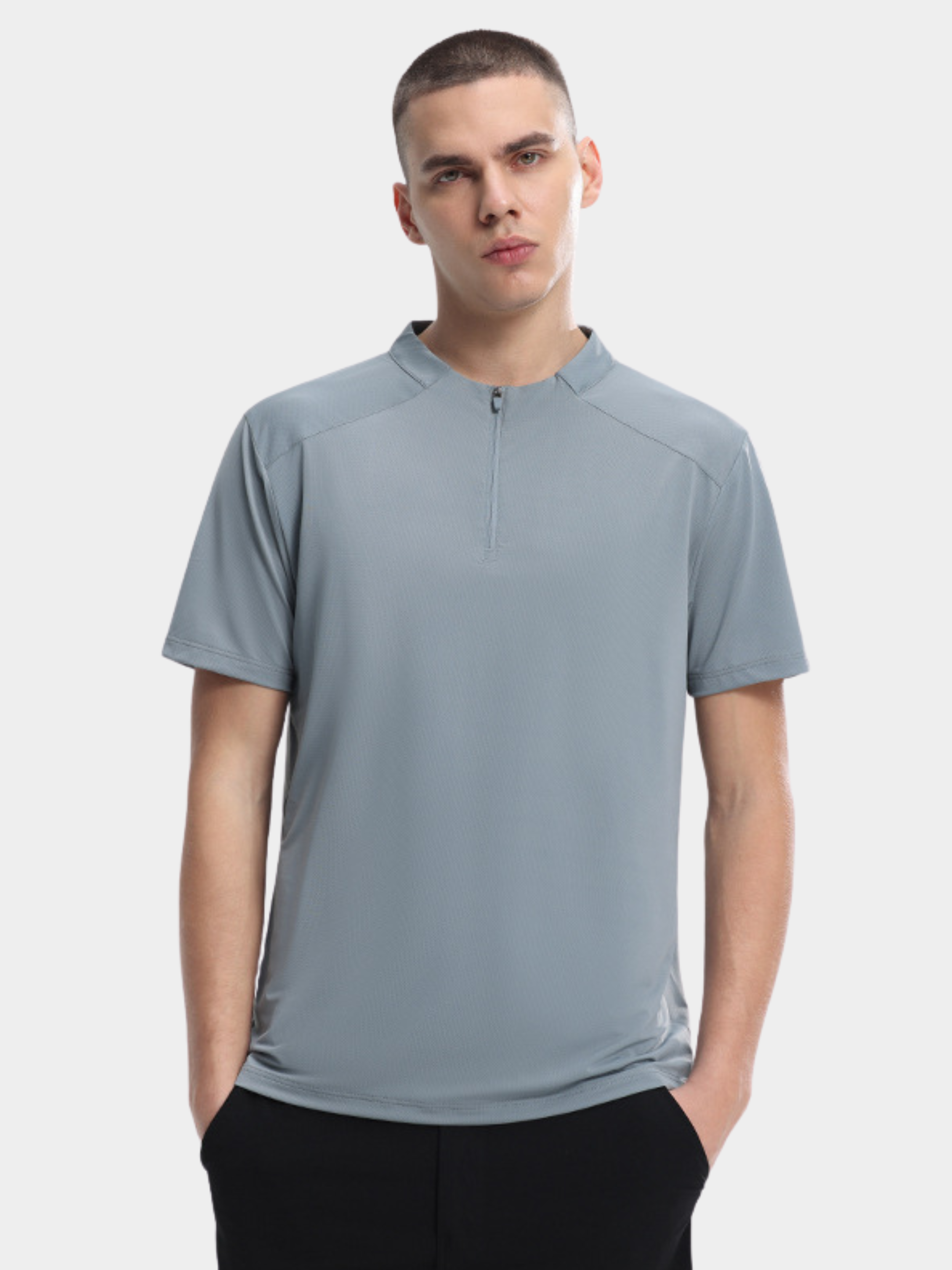 ClimbStick - Men's High-Stretch Quick-Dry Half-Zip Short Sleeve GONGGAR SPORTS