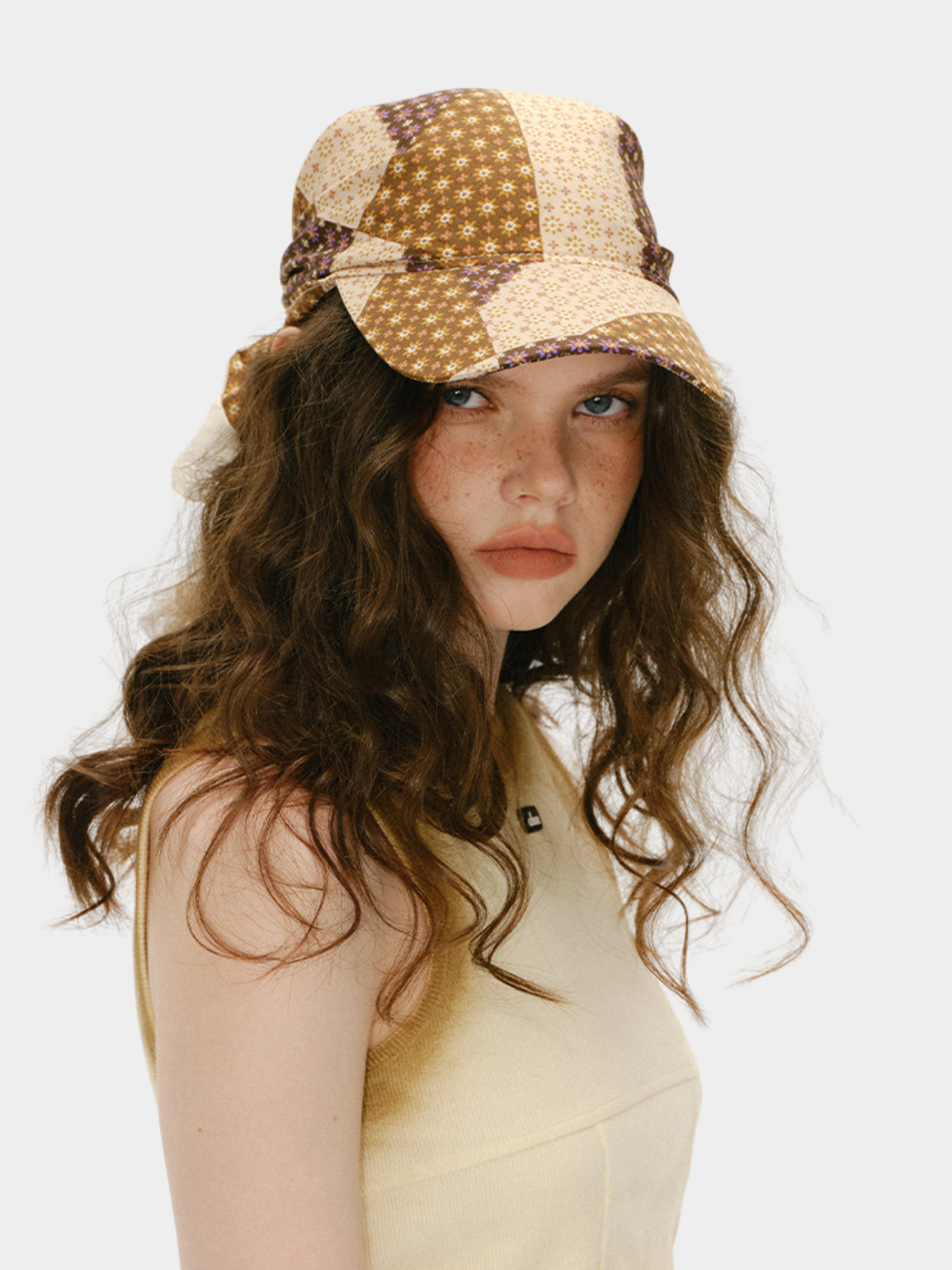 Driftstep - Patchwork Floral Sun Scarf Hat